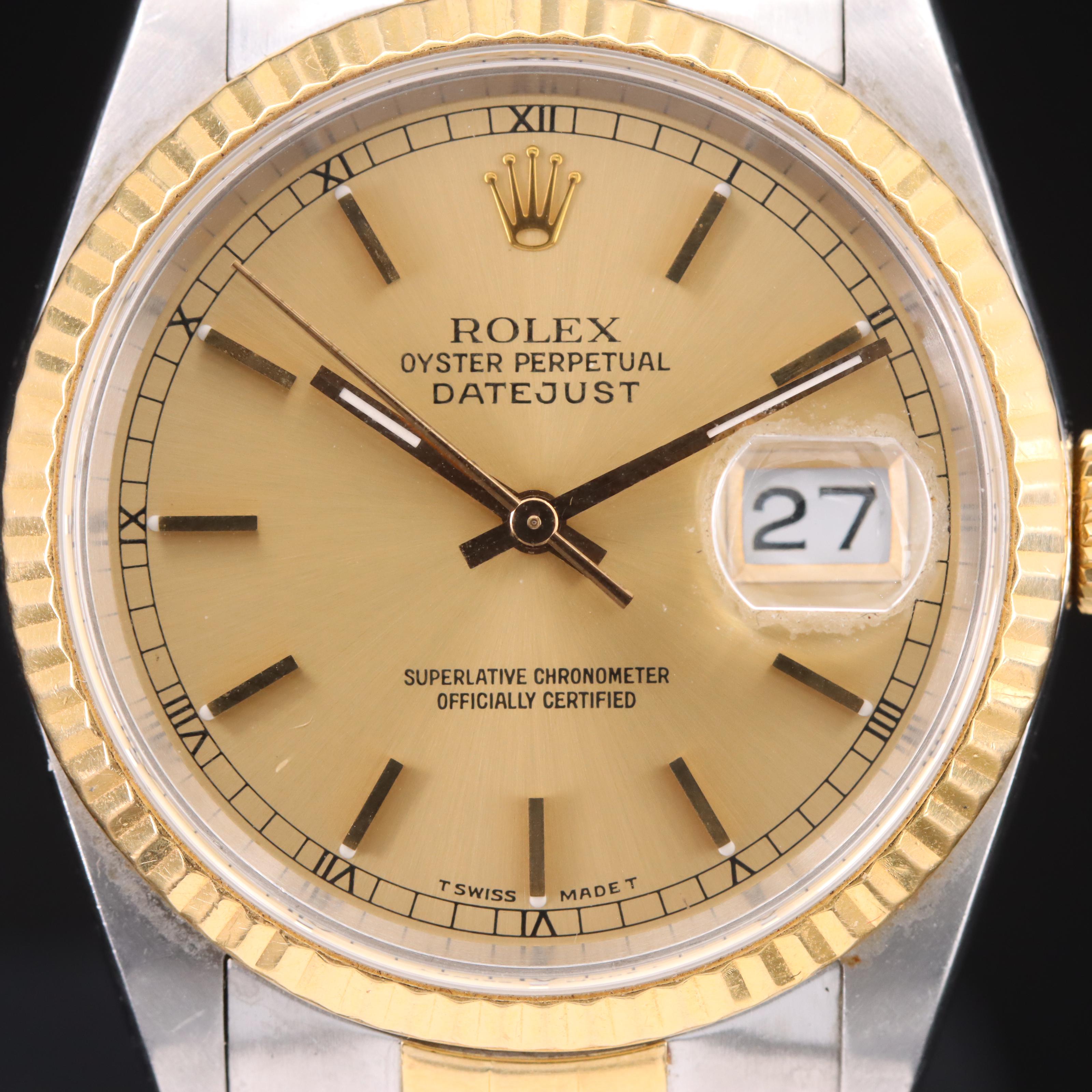 1989 Rolex Oyster Perpetual Datejust Watch