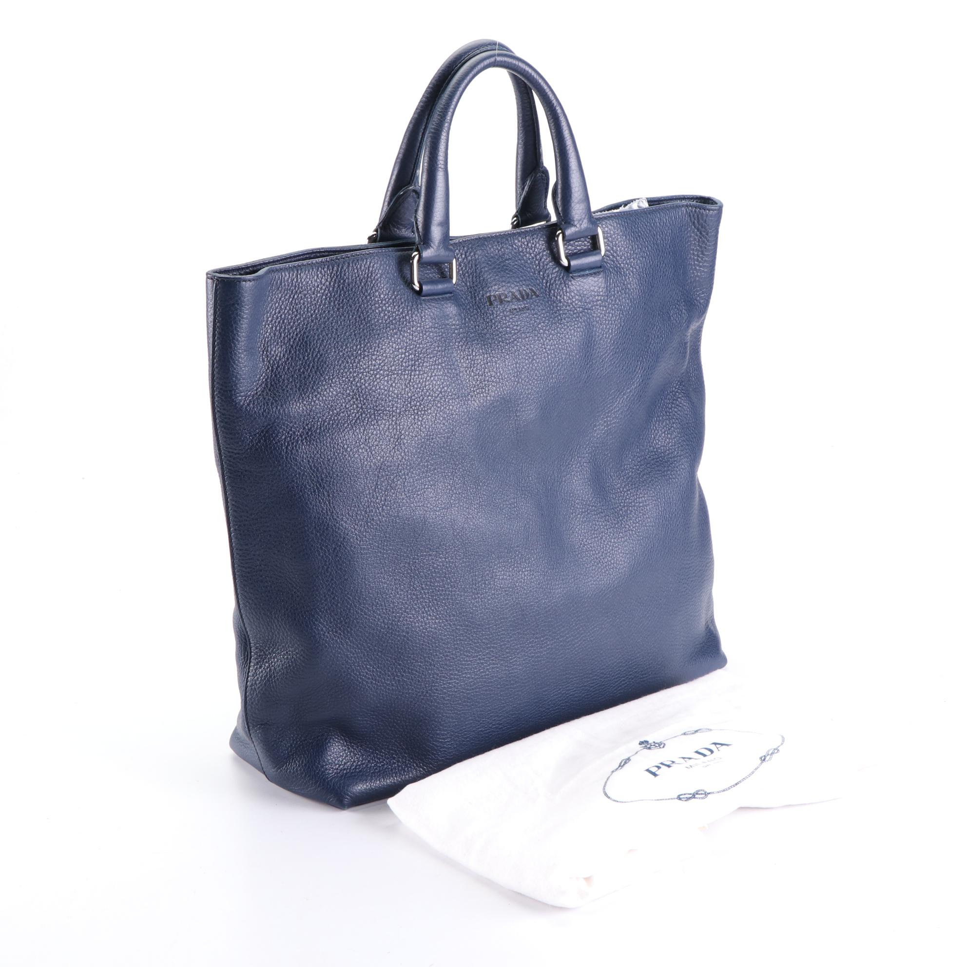 Prada Large Tote Bag in Vitello Daino Leather