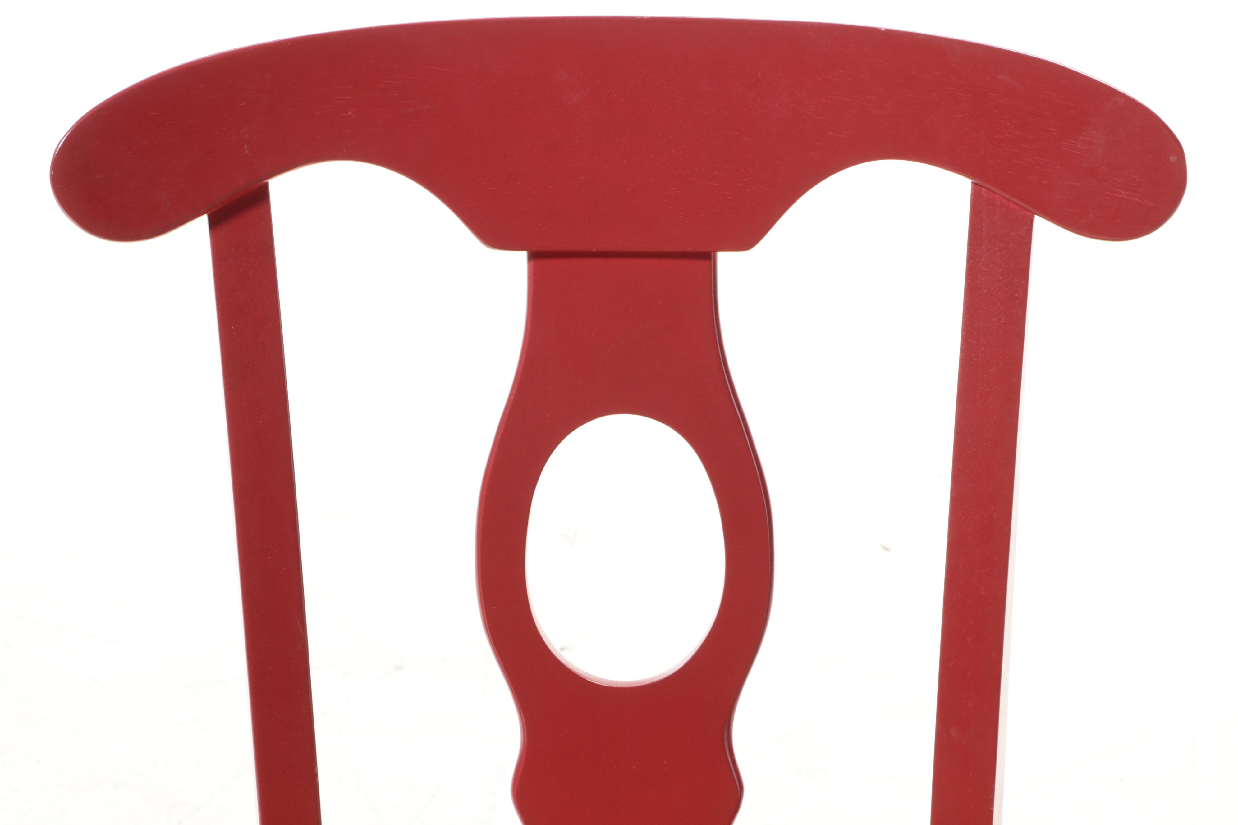 French Country Style Rubberwood and Parcel-Painted Counter Stool