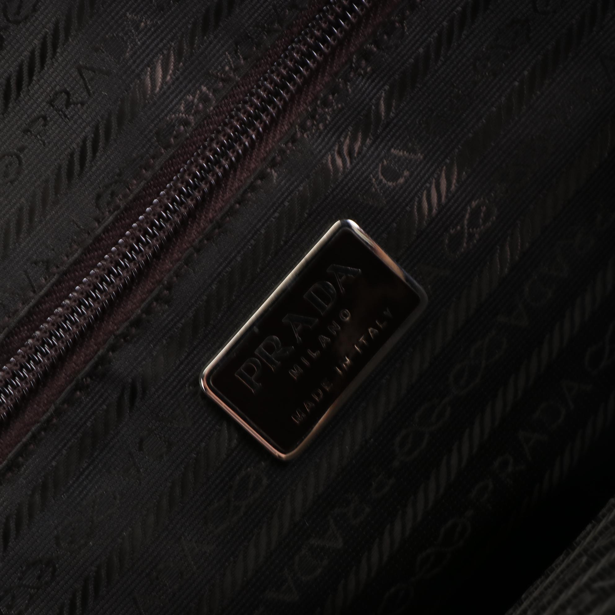 Prada Vitello Drive Bowler Bag in Perforated Leather