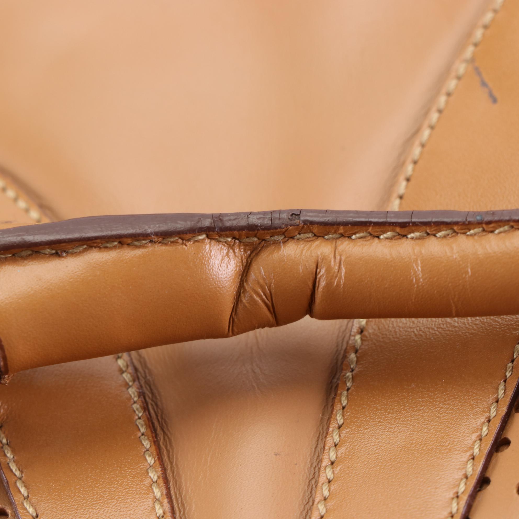 Prada Vitello Drive Bowler Bag in Perforated Leather