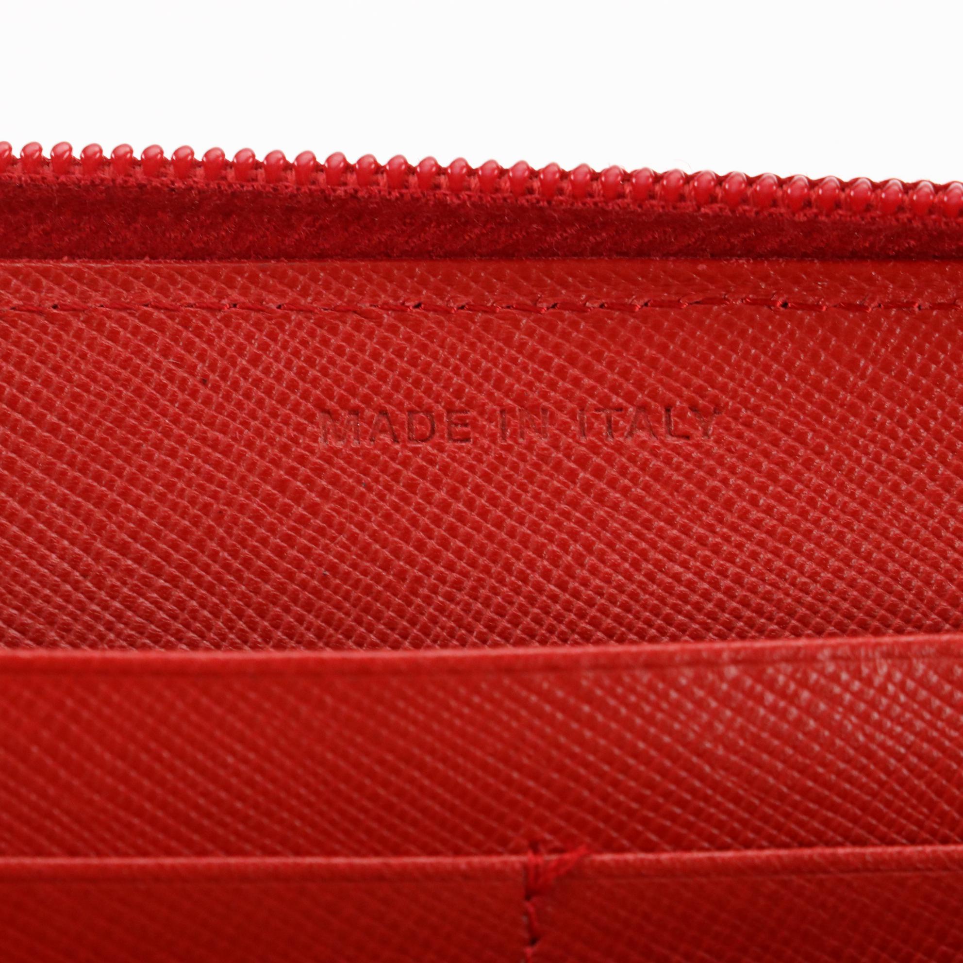 Prada Zip Around Wallet in Saffiano Leather