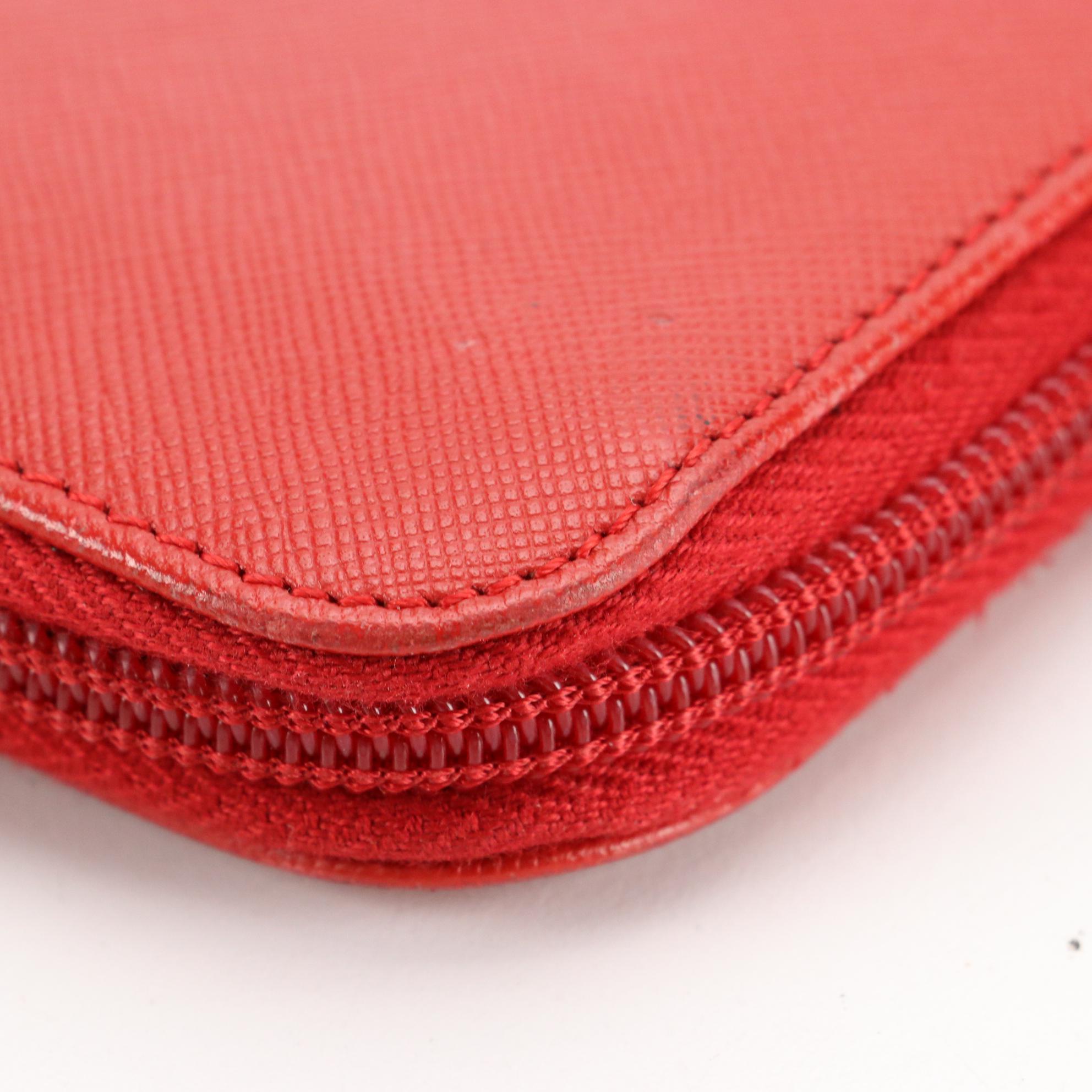 Prada Zip Around Wallet in Saffiano Leather