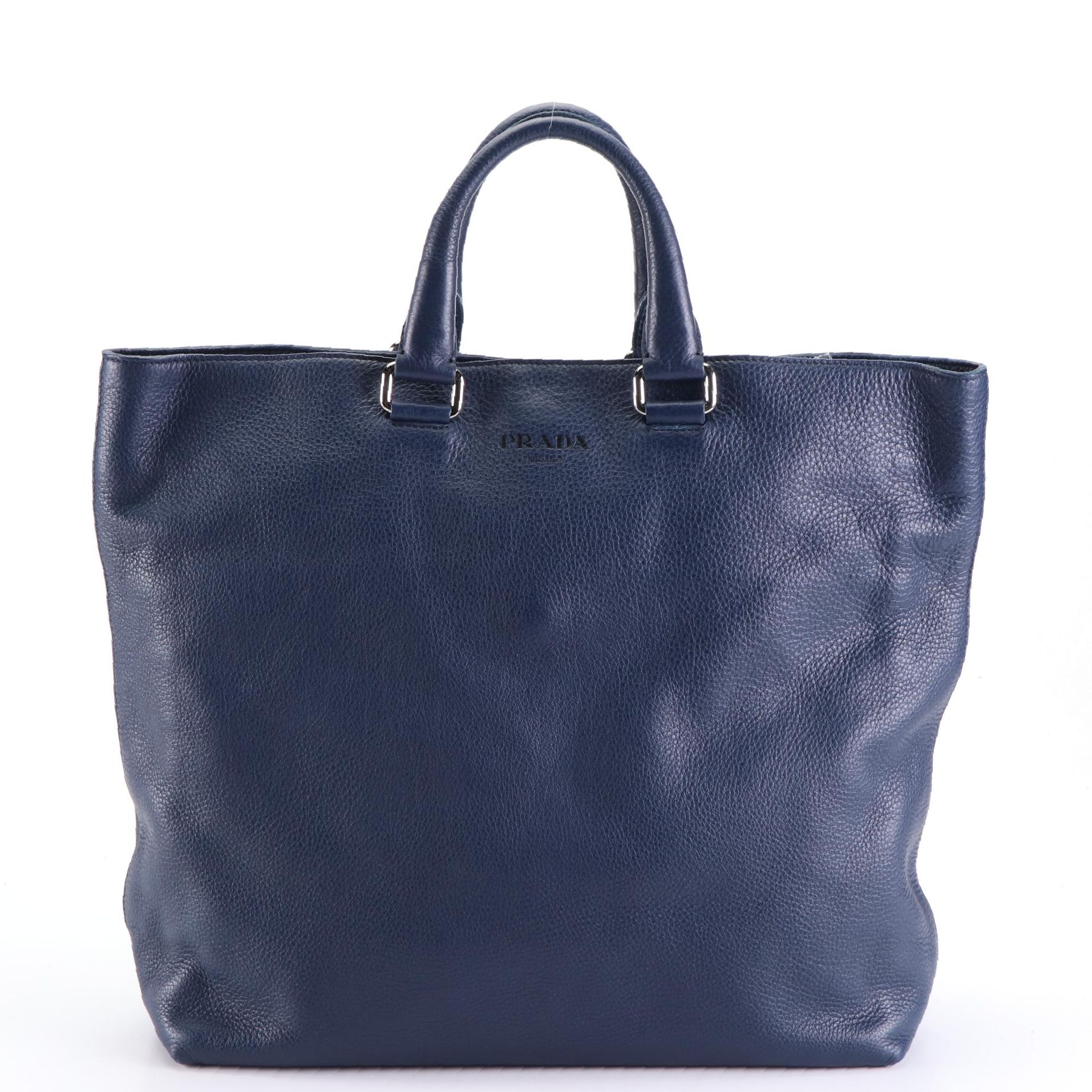 Prada Large Tote Bag in Vitello Daino Leather