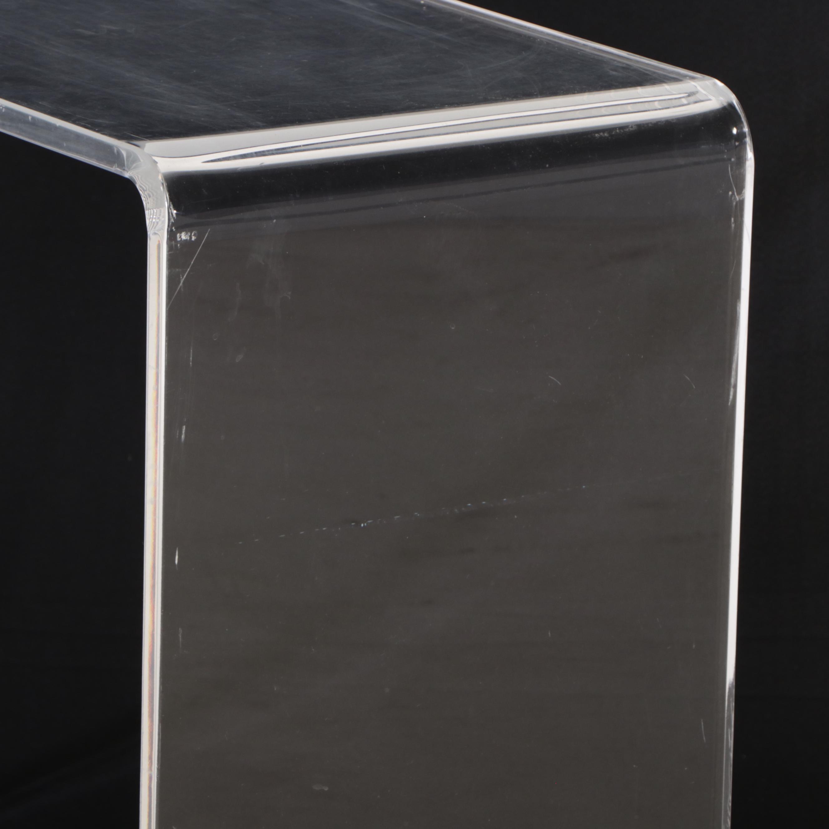 Modern Clear Acrylic Waterfall Desk