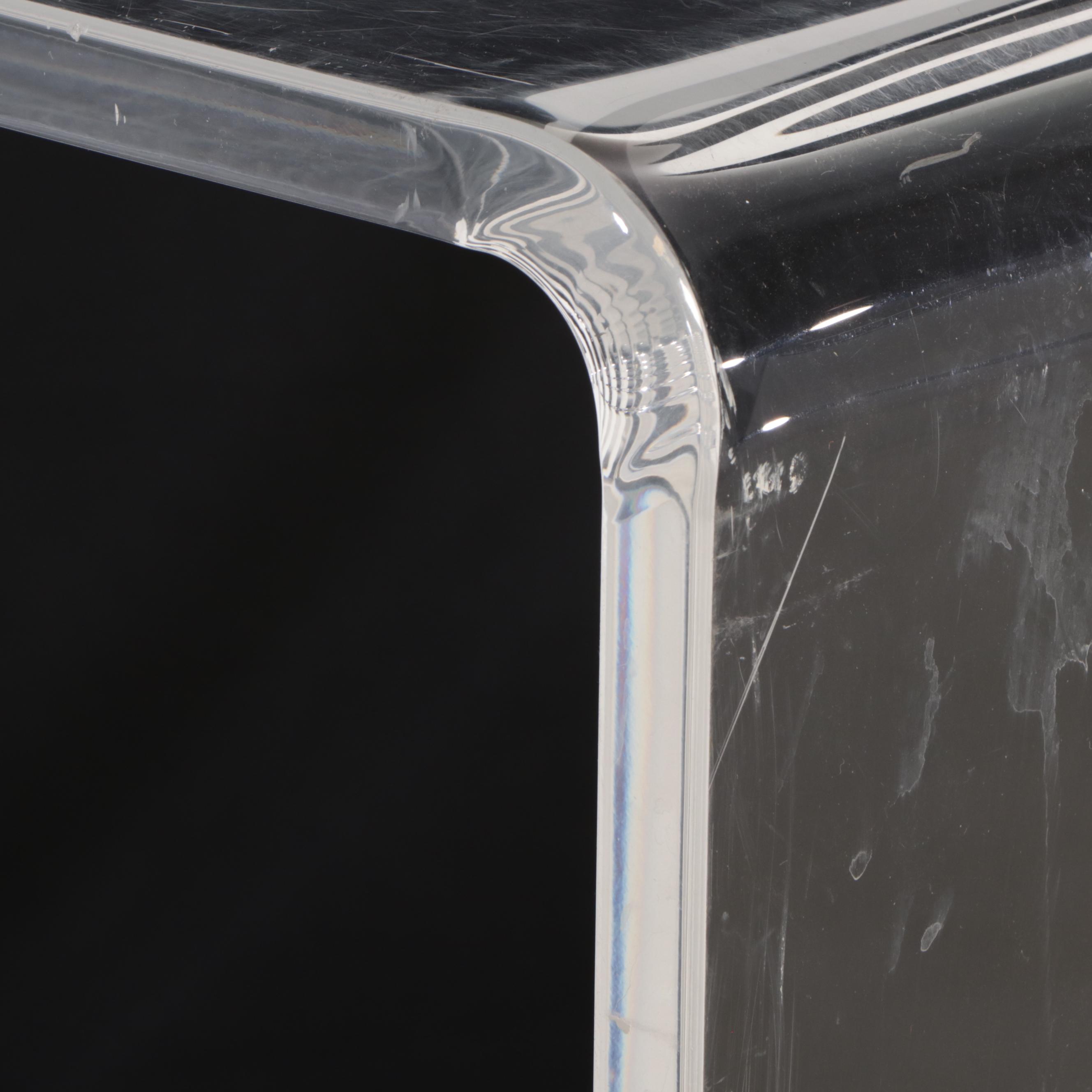 Modern Clear Acrylic Waterfall Desk