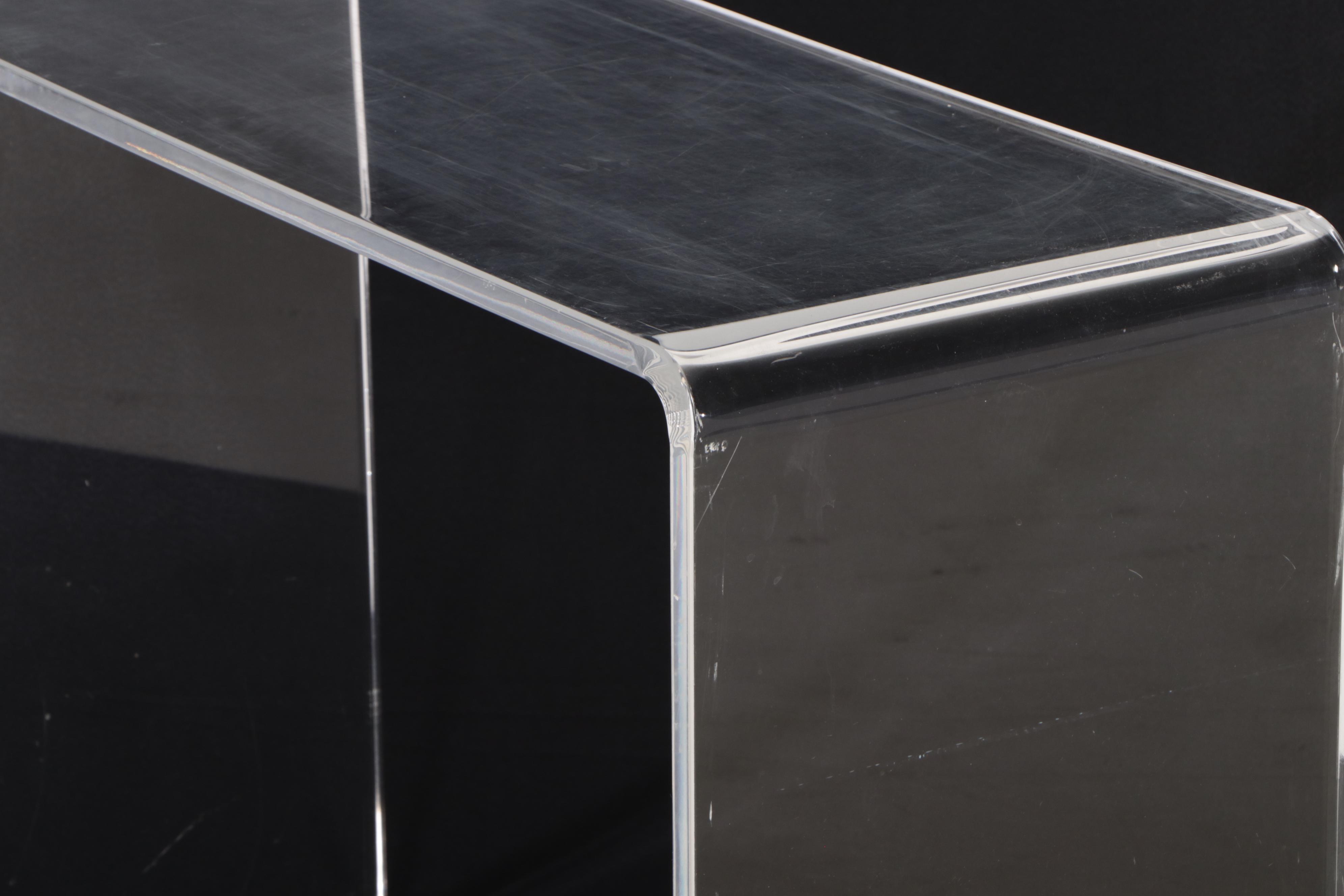 Modern Clear Acrylic Waterfall Desk