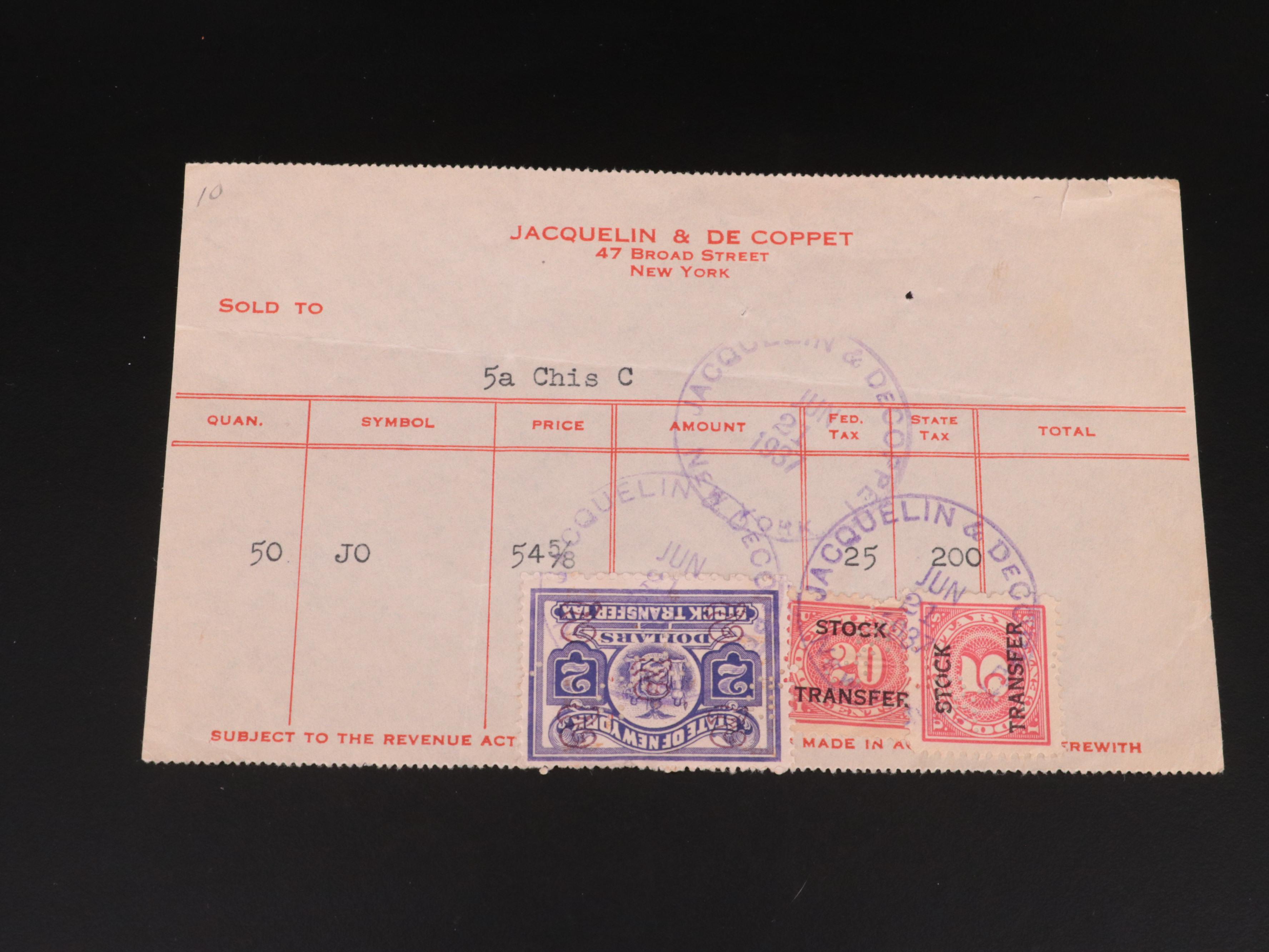 Collection of Antique Checks, 1870s to 1930s