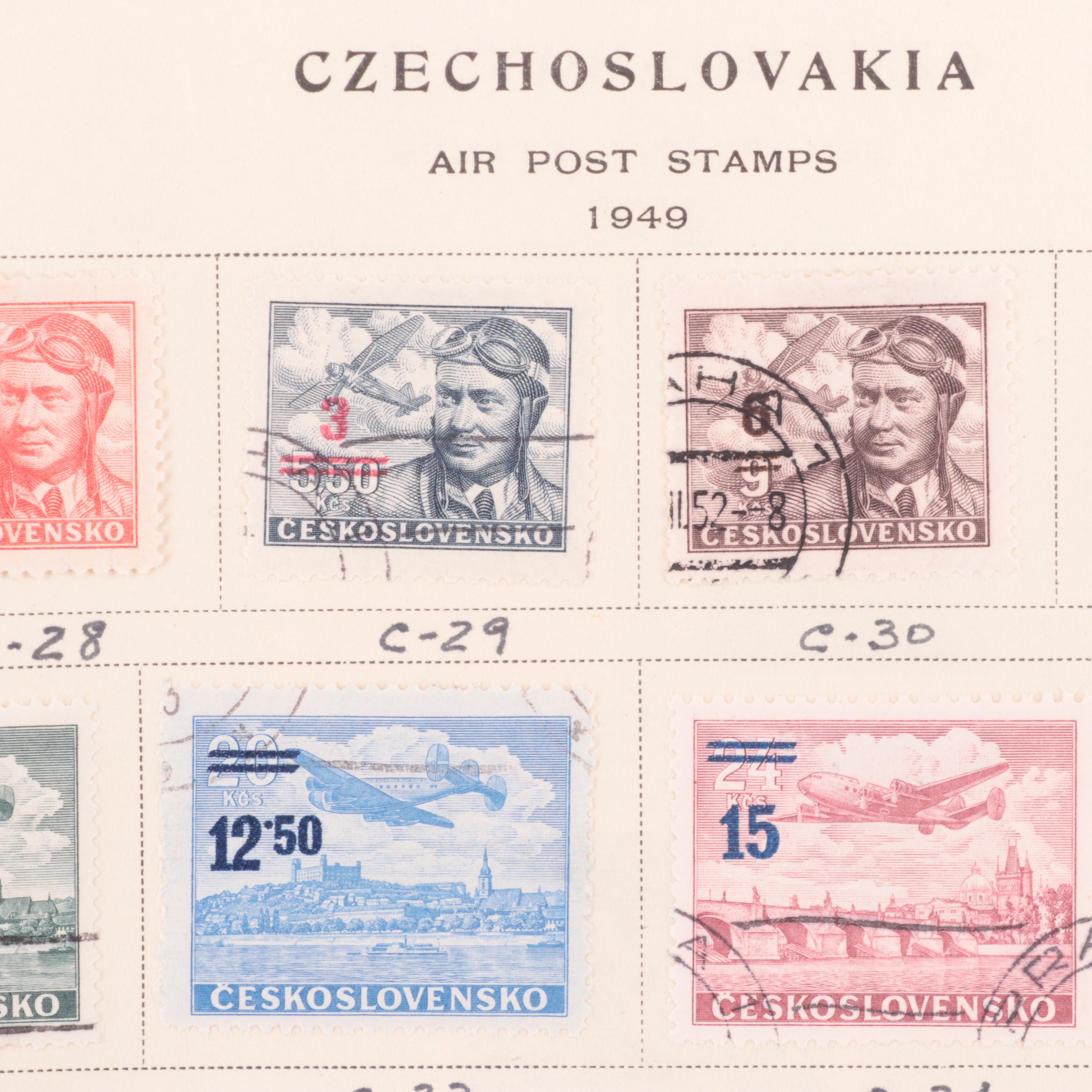 Large Postage Stamp Collection from Czechoslovakia
