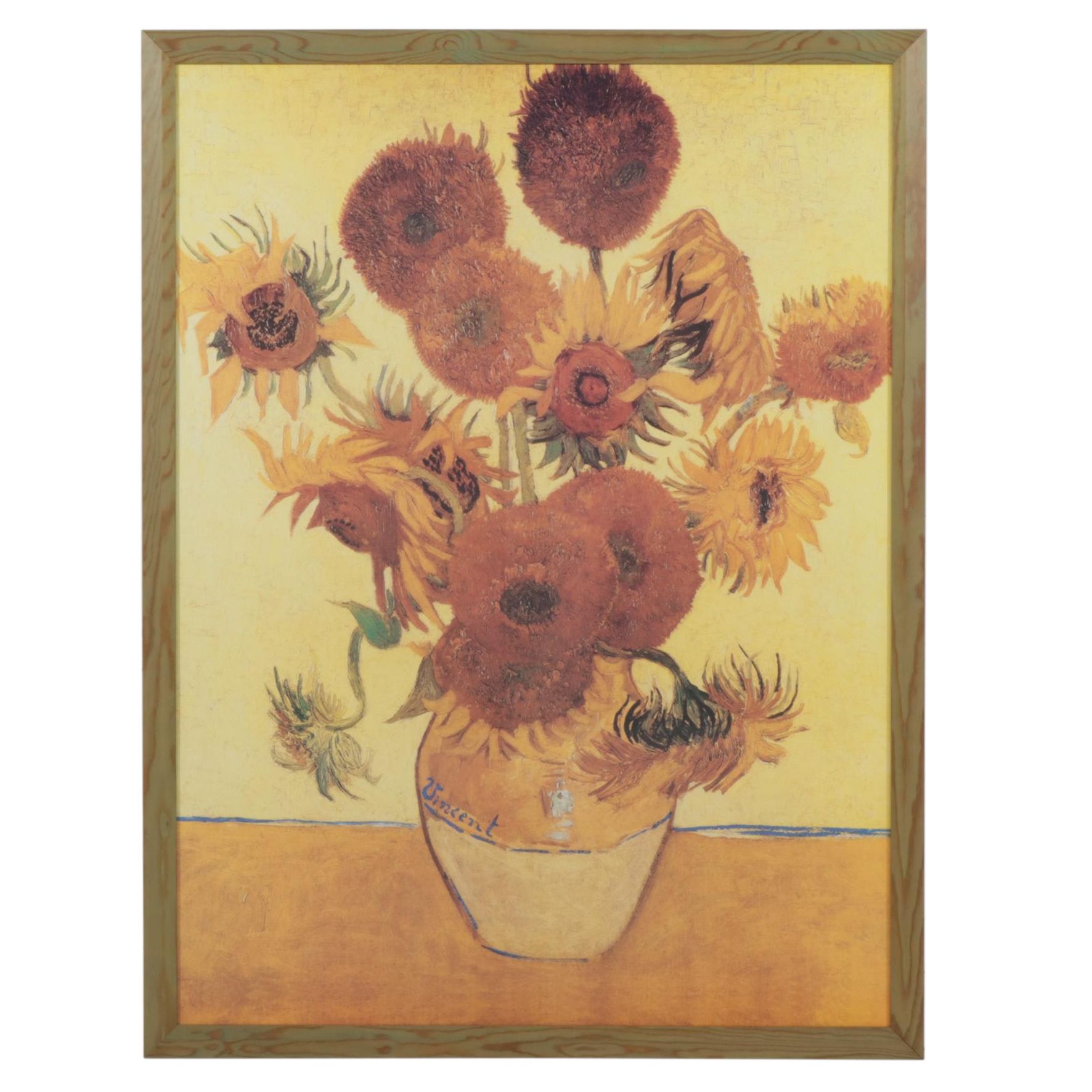 Offset Lithograph After Vincent van Gogh "Sunflowers," Circa 2000