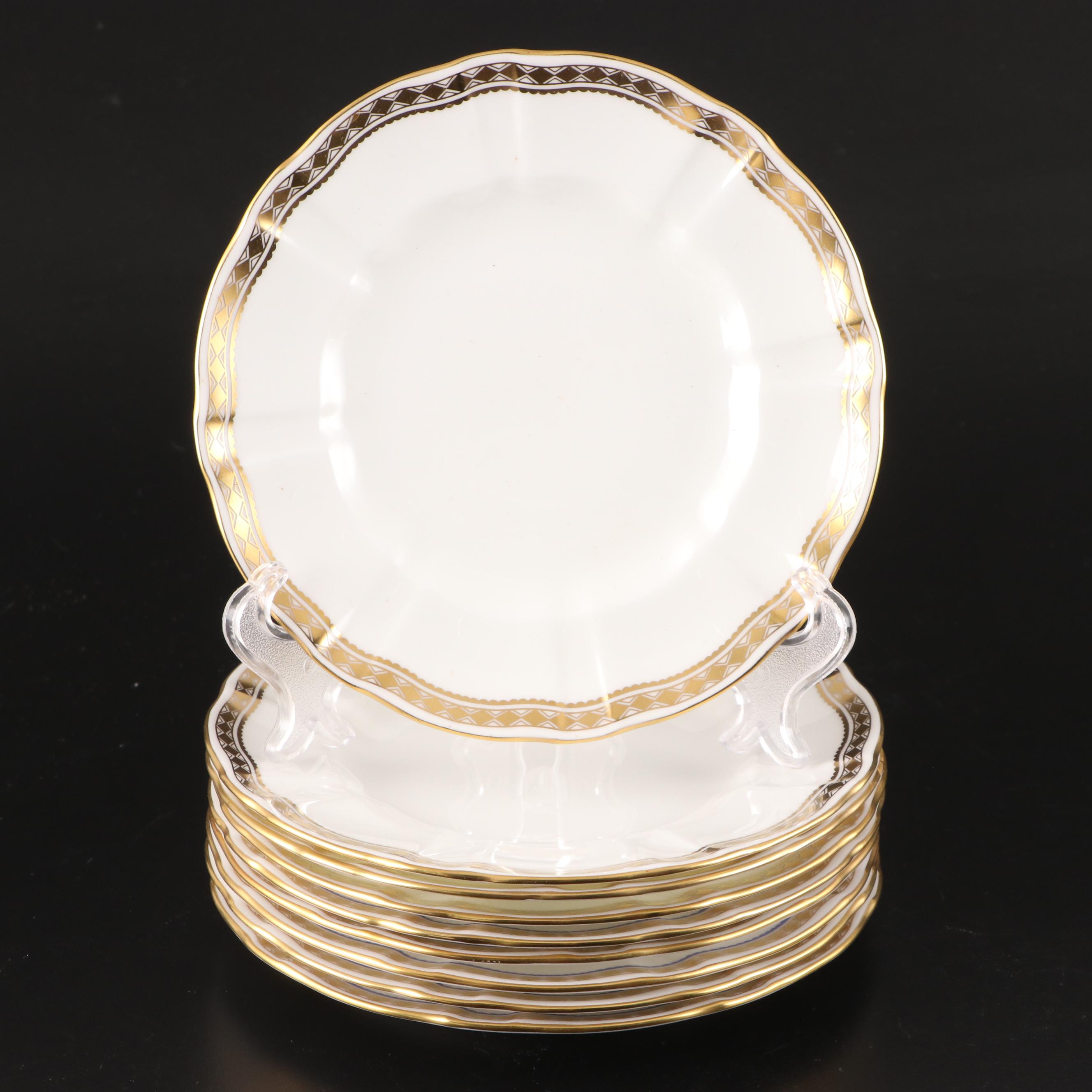 Royal Crown Derby "Carlton Gold" and "Carlton Blue" Bone China Tableware, 1989