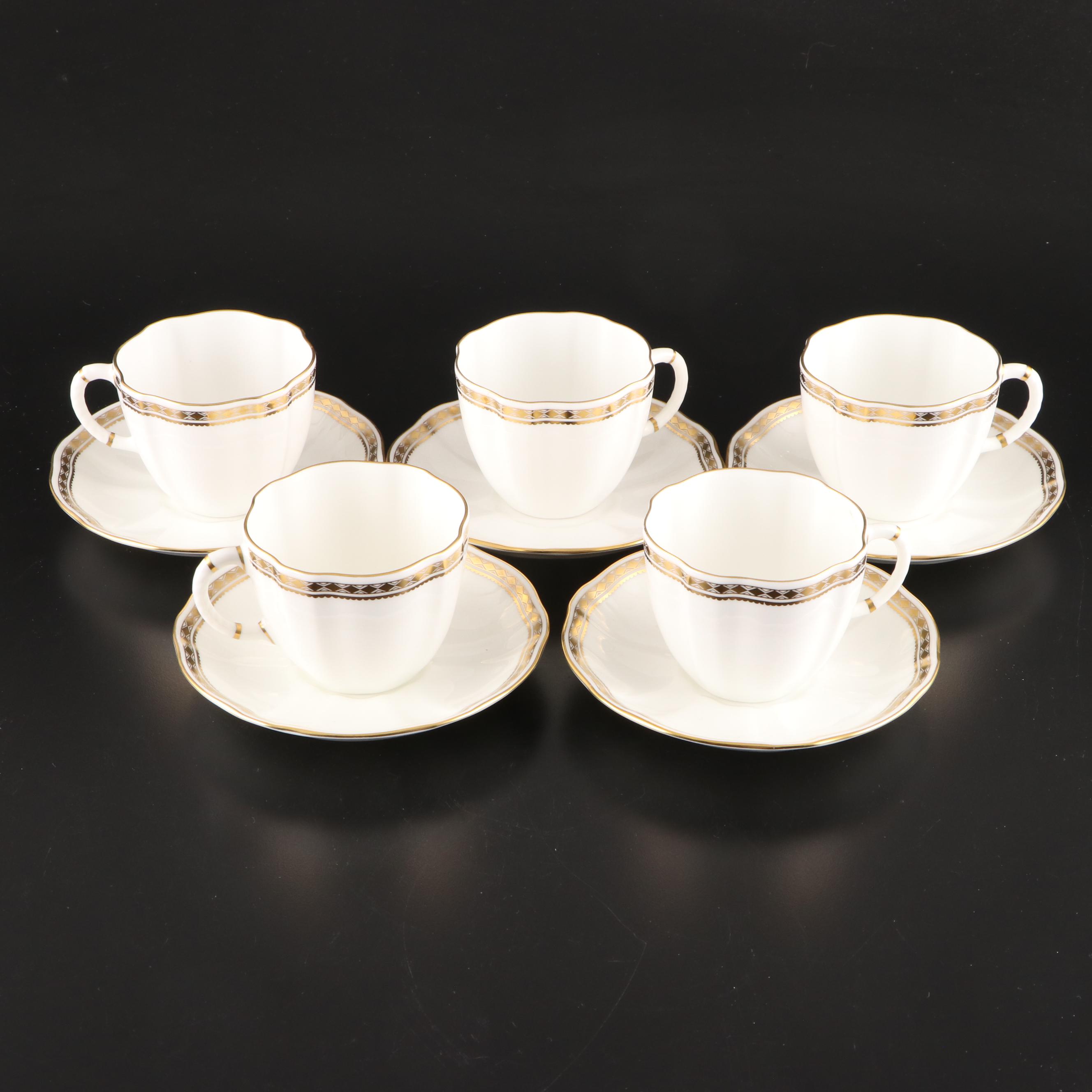 Royal Crown Derby "Carlton Gold" and "Carlton Blue" Bone China Tableware, 1989