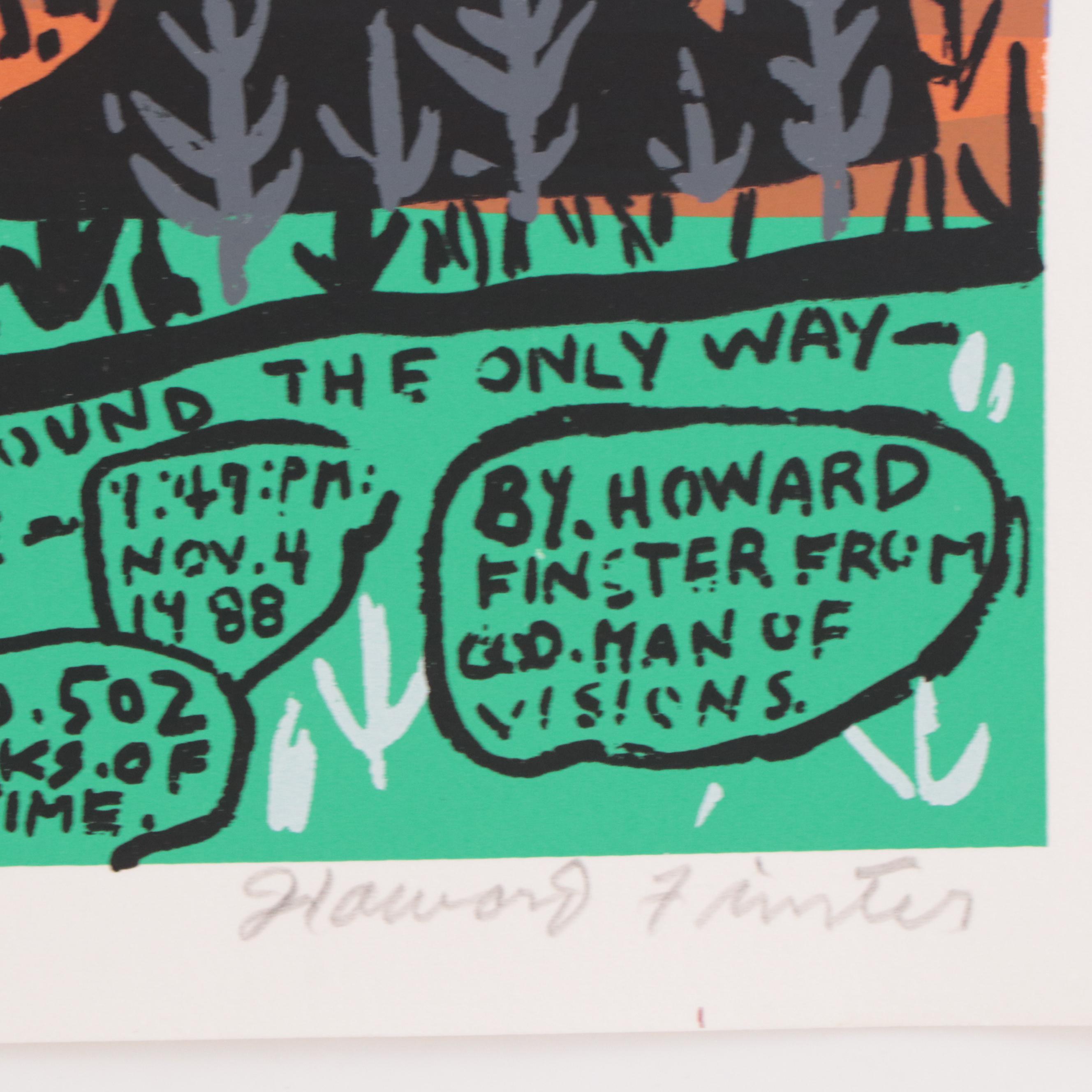 Howard Finster Serigraph "Devil's Jungle"