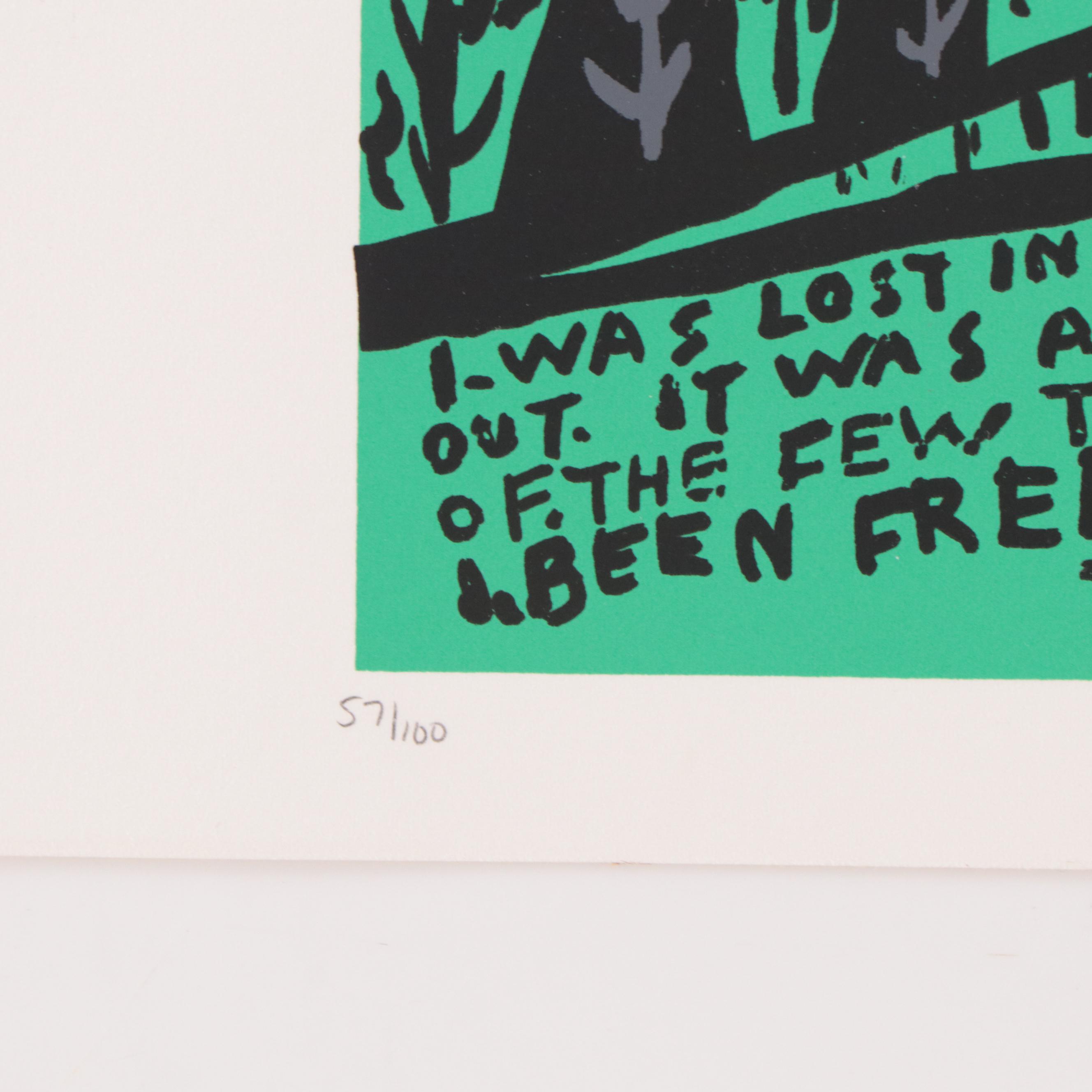 Howard Finster Serigraph "Devil's Jungle"