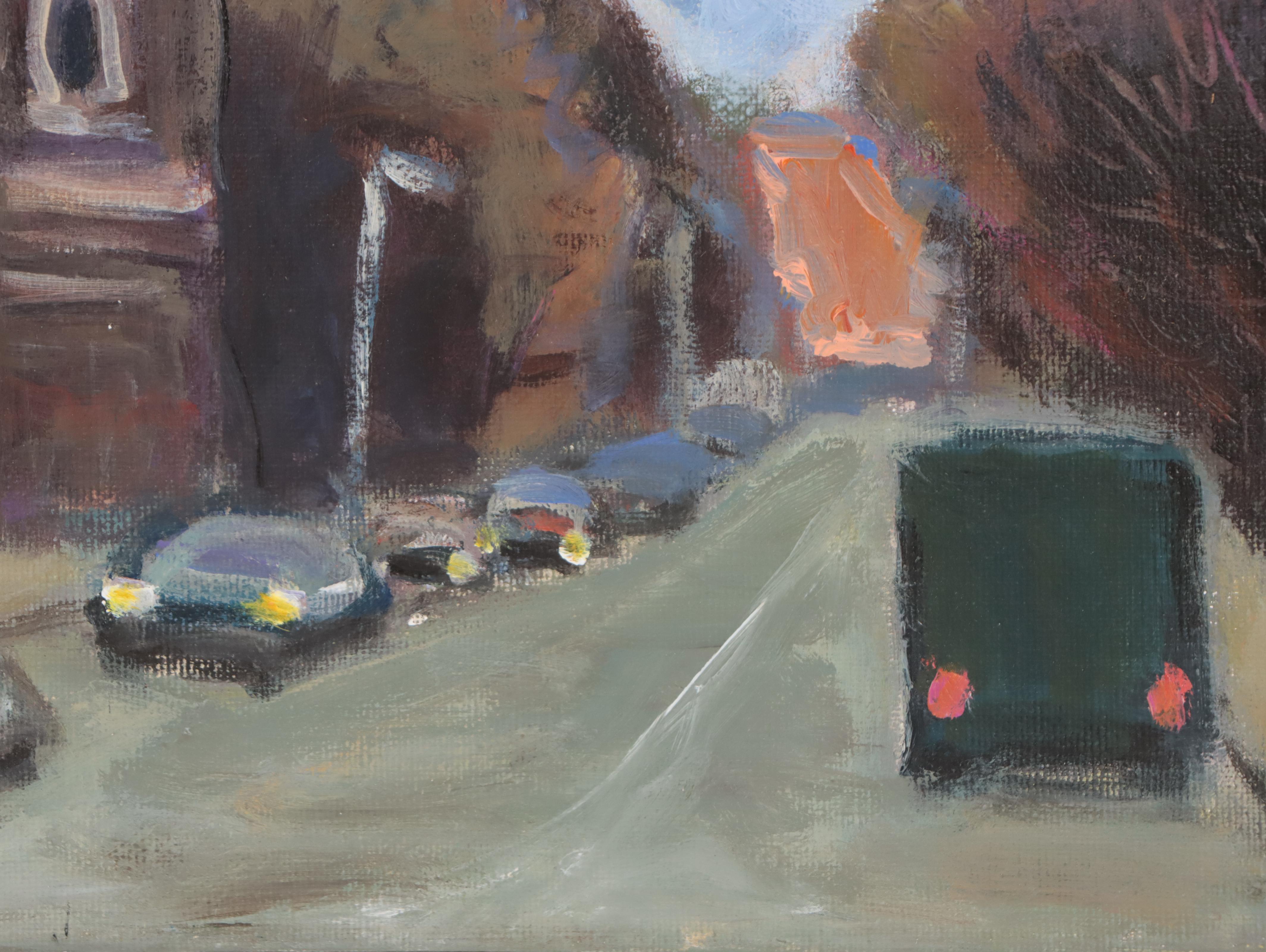 Marina Mozhayeva Street View Acrylic Painting, 21st Century