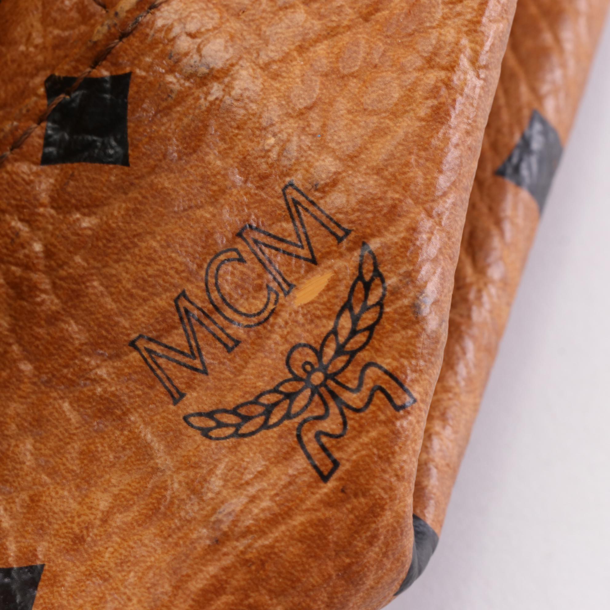 MCM Heritage Tote Bag in Cognac Visetos Canvas