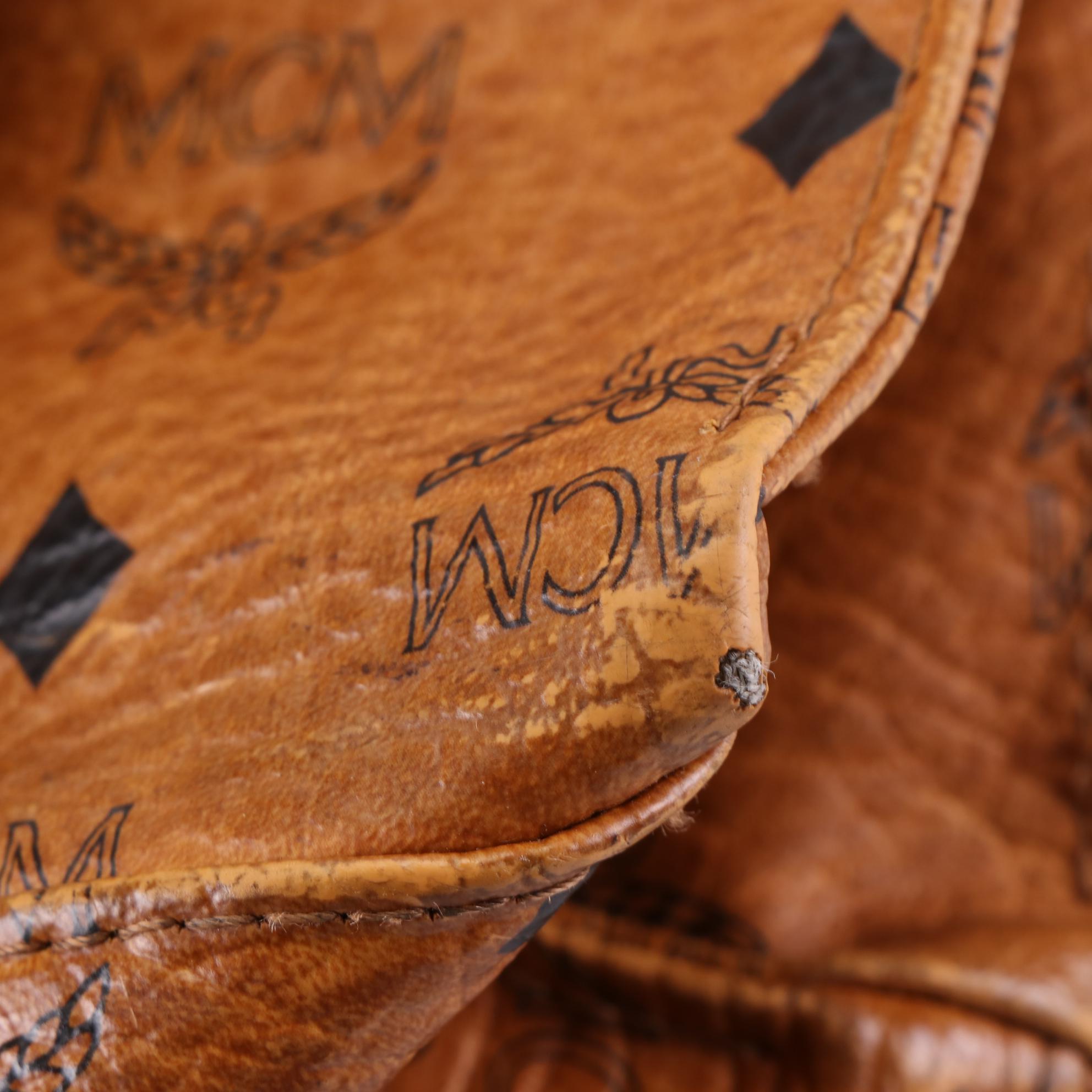 MCM Heritage Tote Bag in Cognac Visetos Canvas