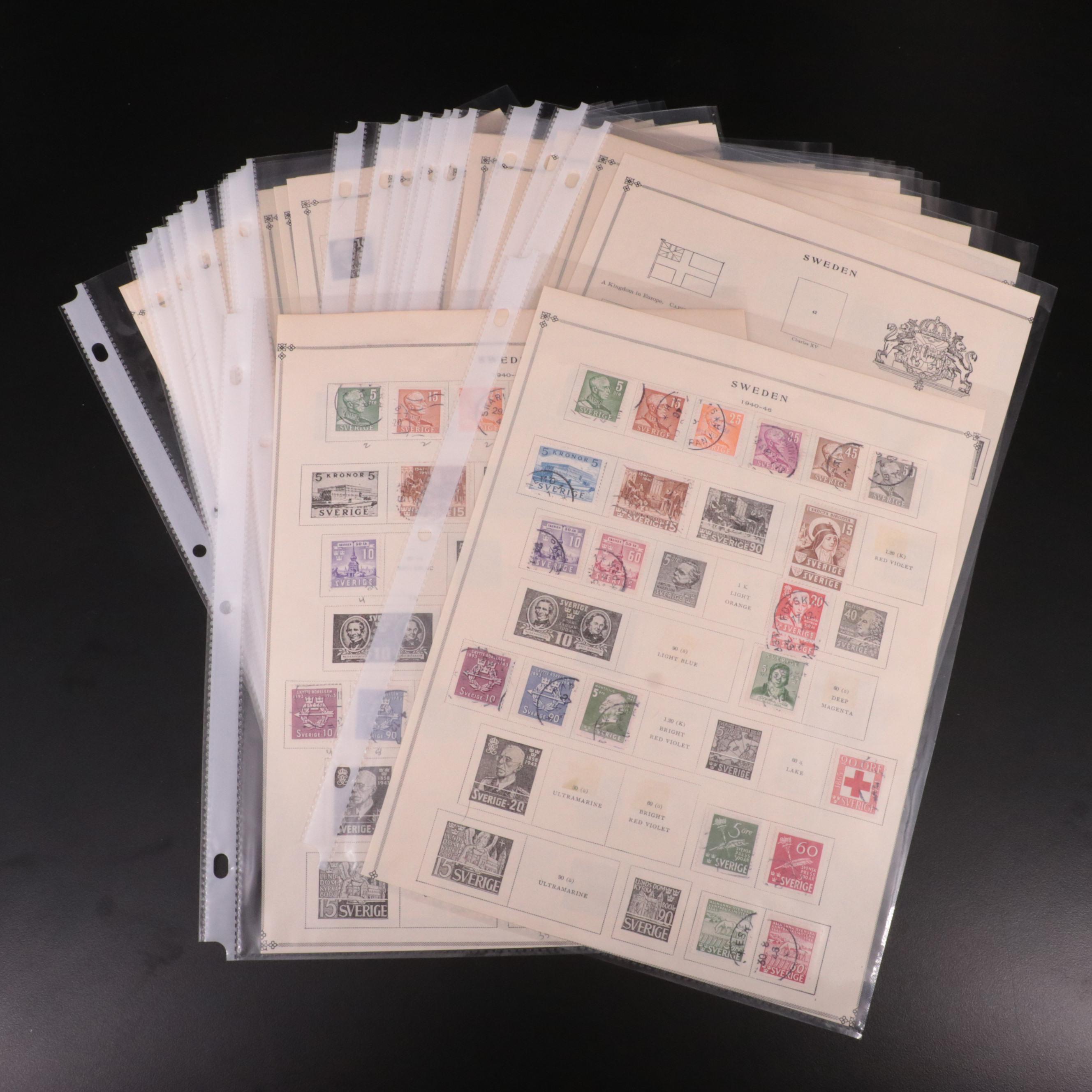 Postage Stamp Collection from Sweden