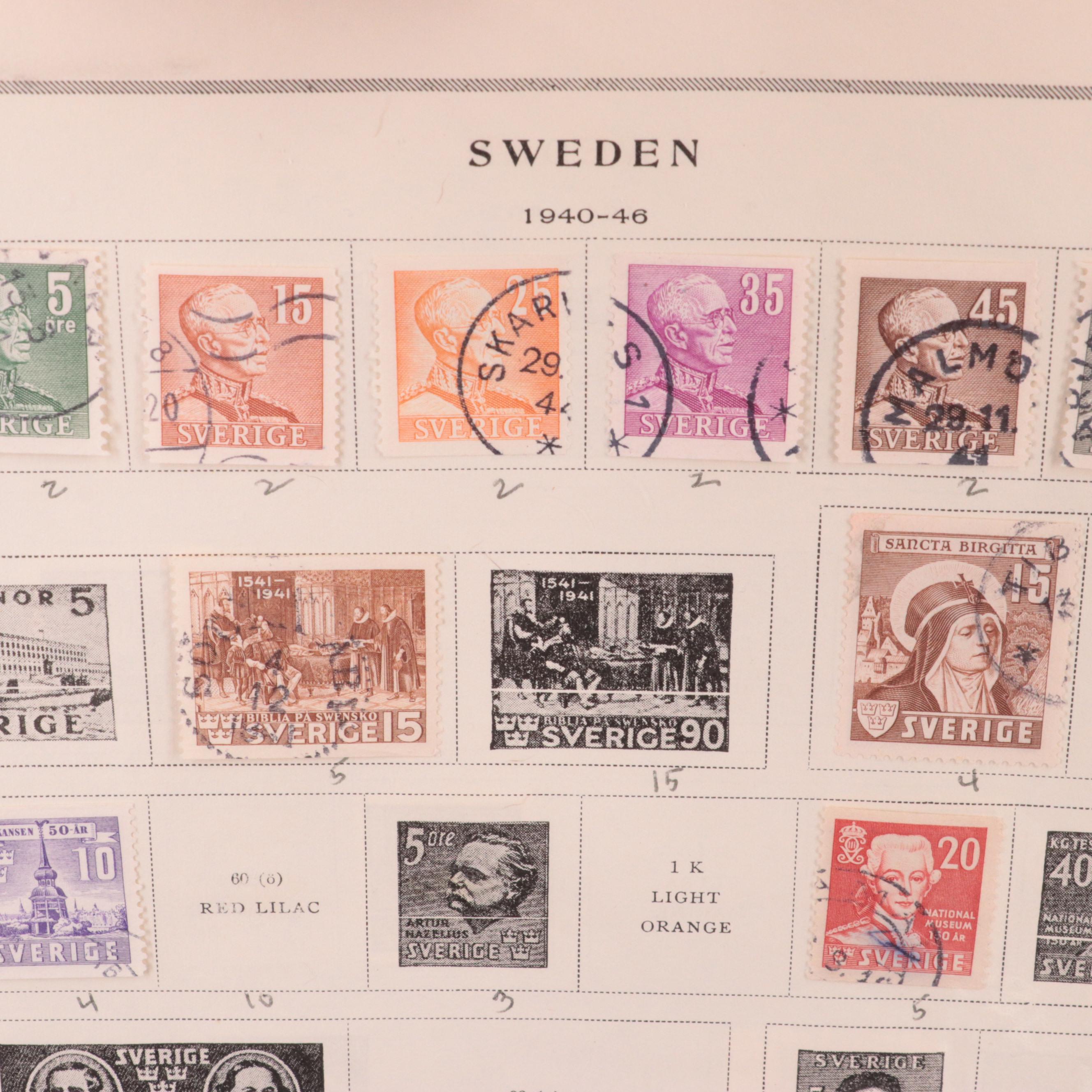 Postage Stamp Collection from Sweden