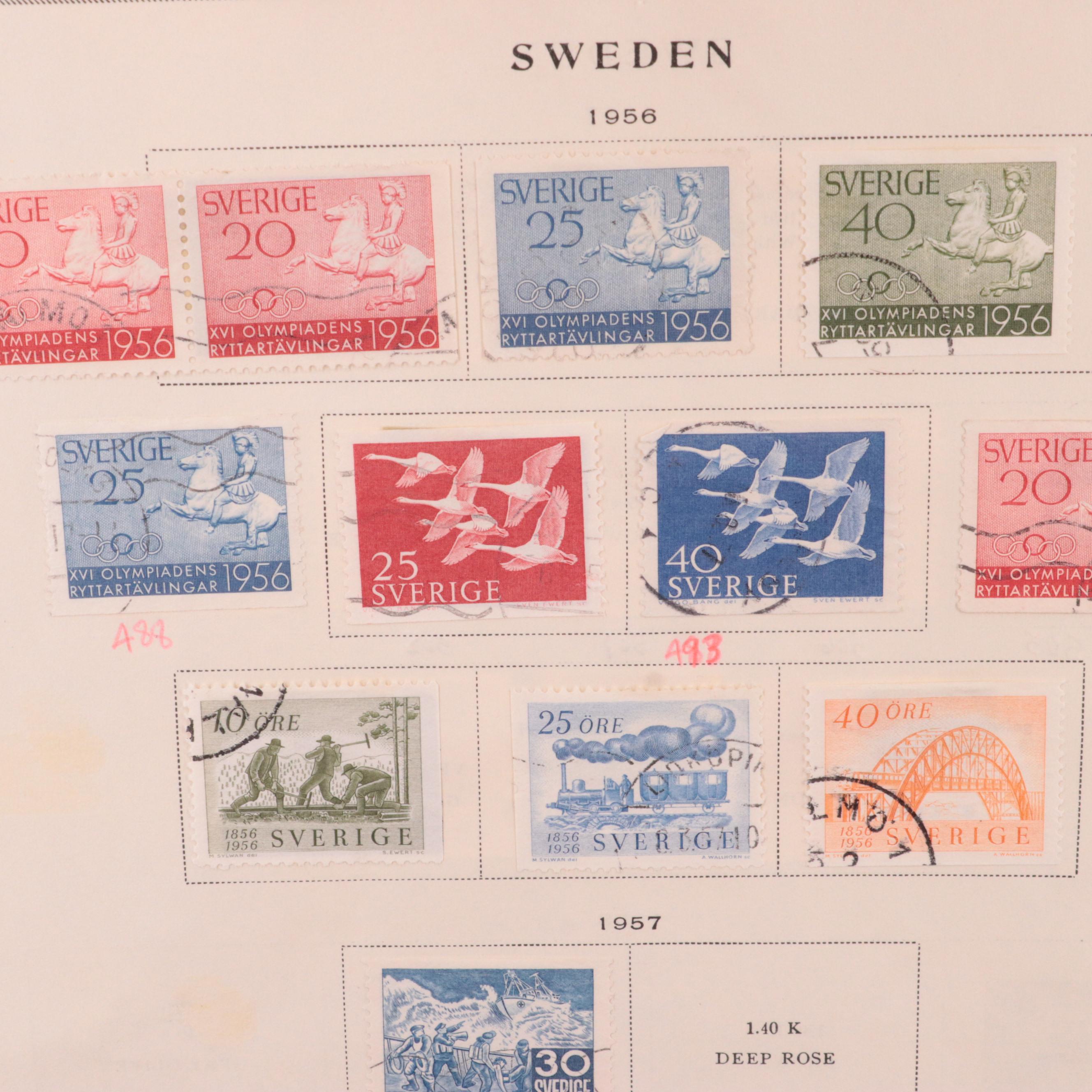 Postage Stamp Collection from Sweden