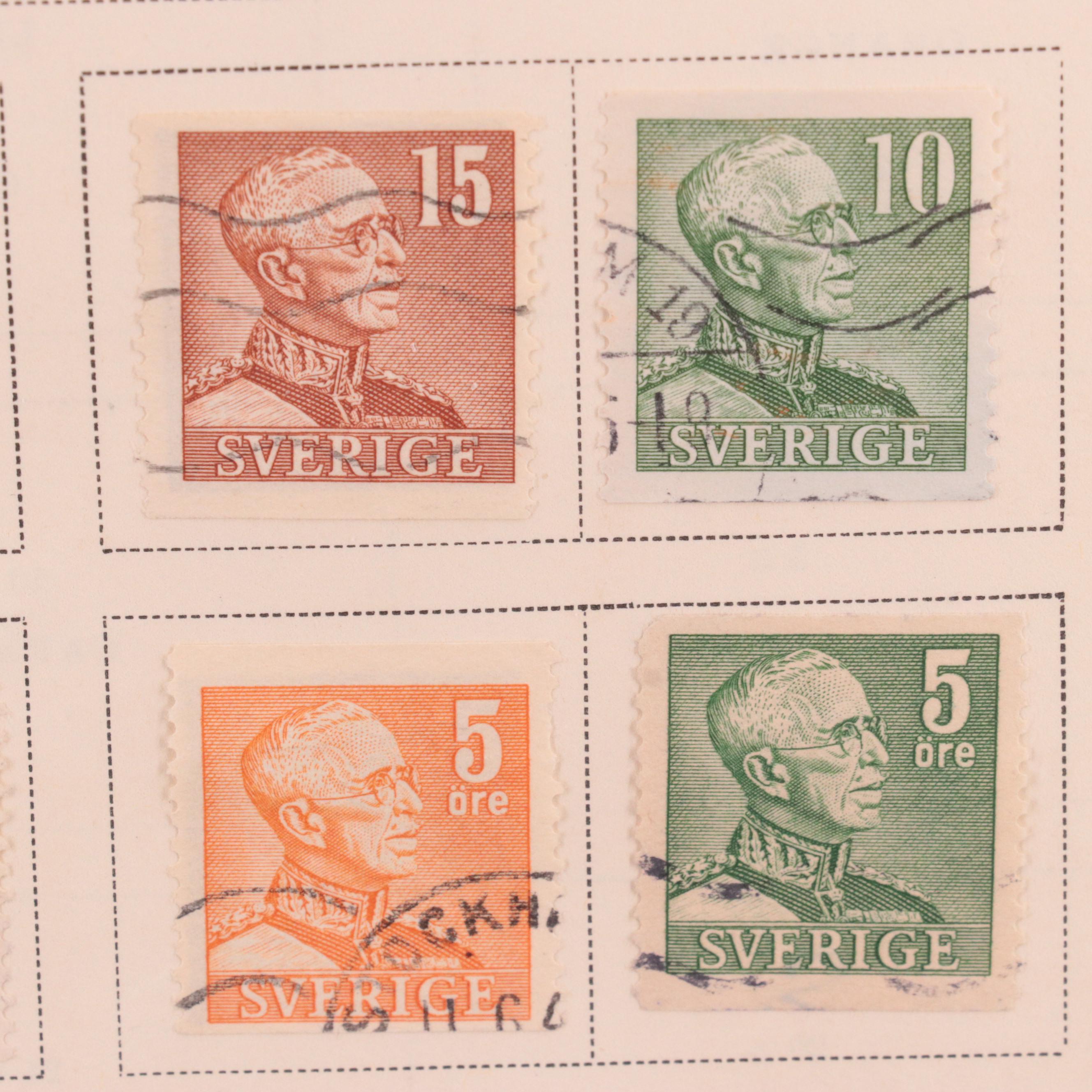 Postage Stamp Collection from Sweden