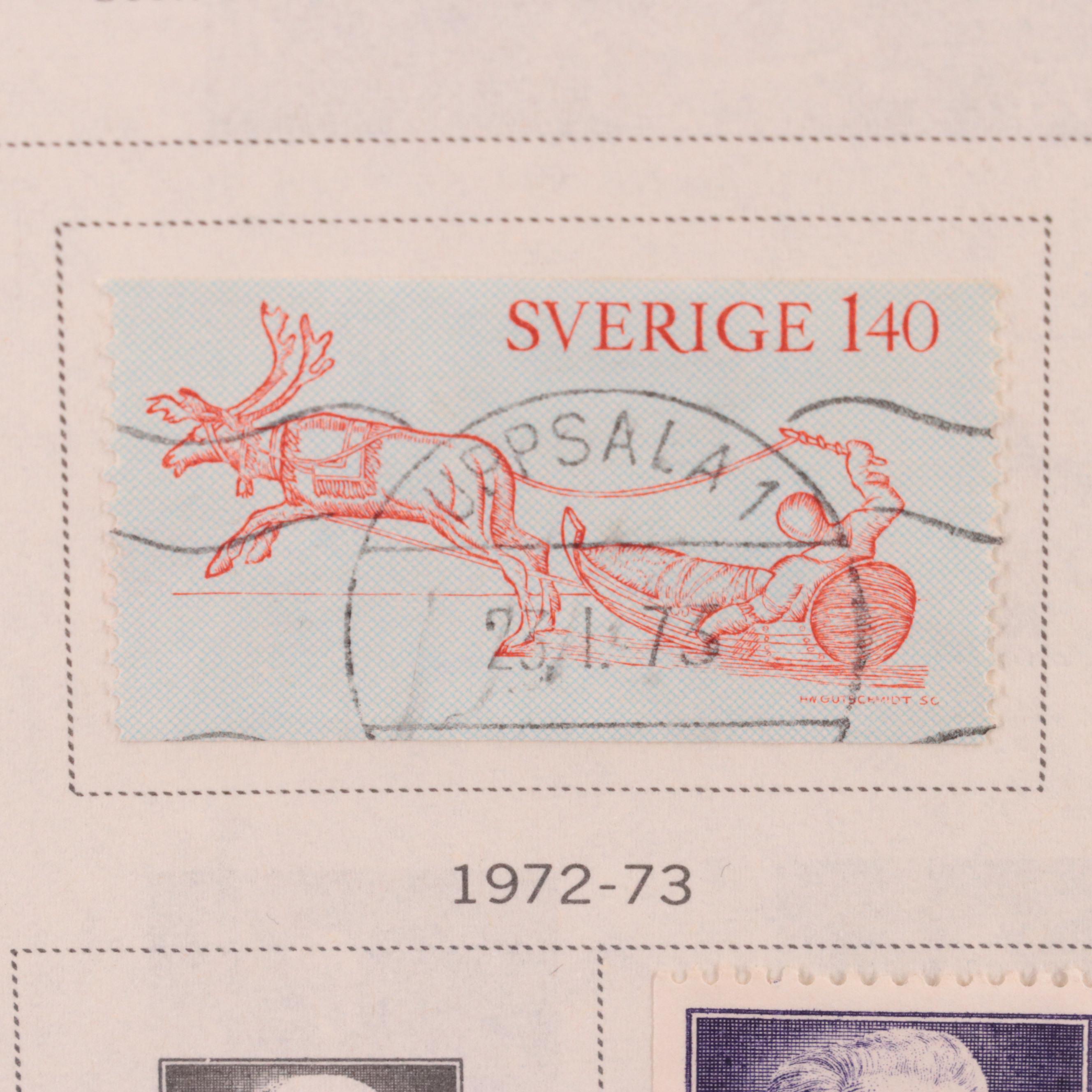 Postage Stamp Collection from Sweden