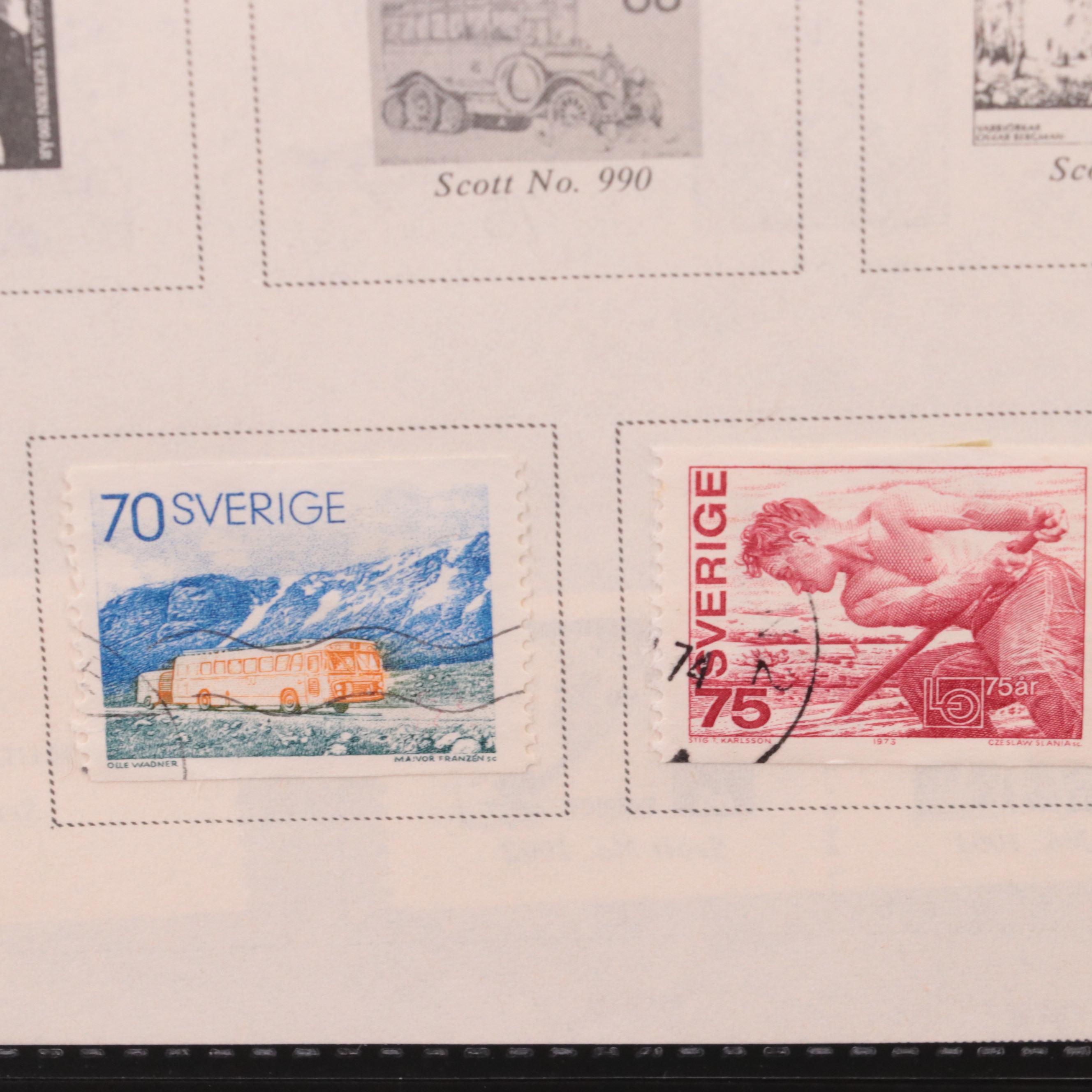 Postage Stamp Collection from Sweden