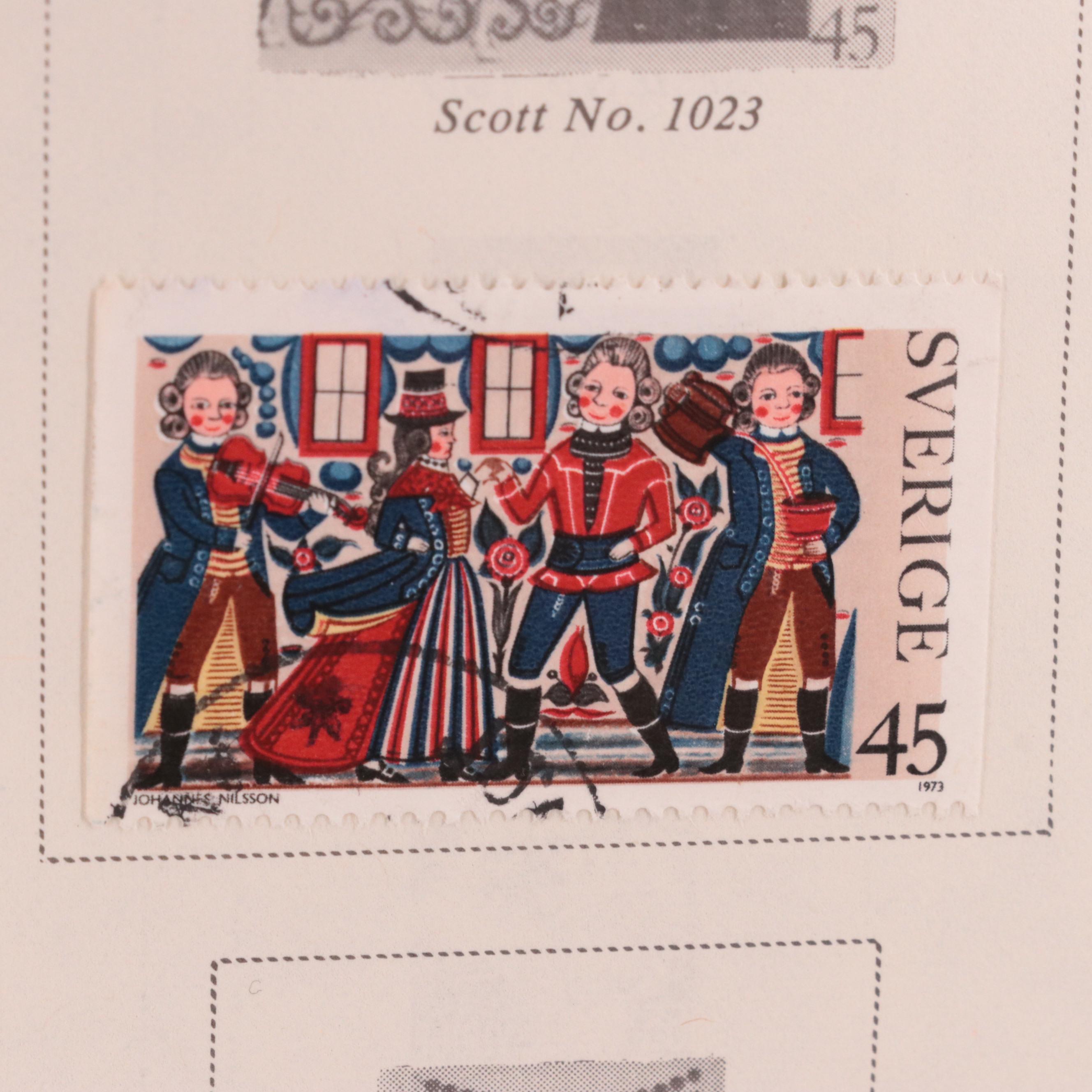 Postage Stamp Collection from Sweden