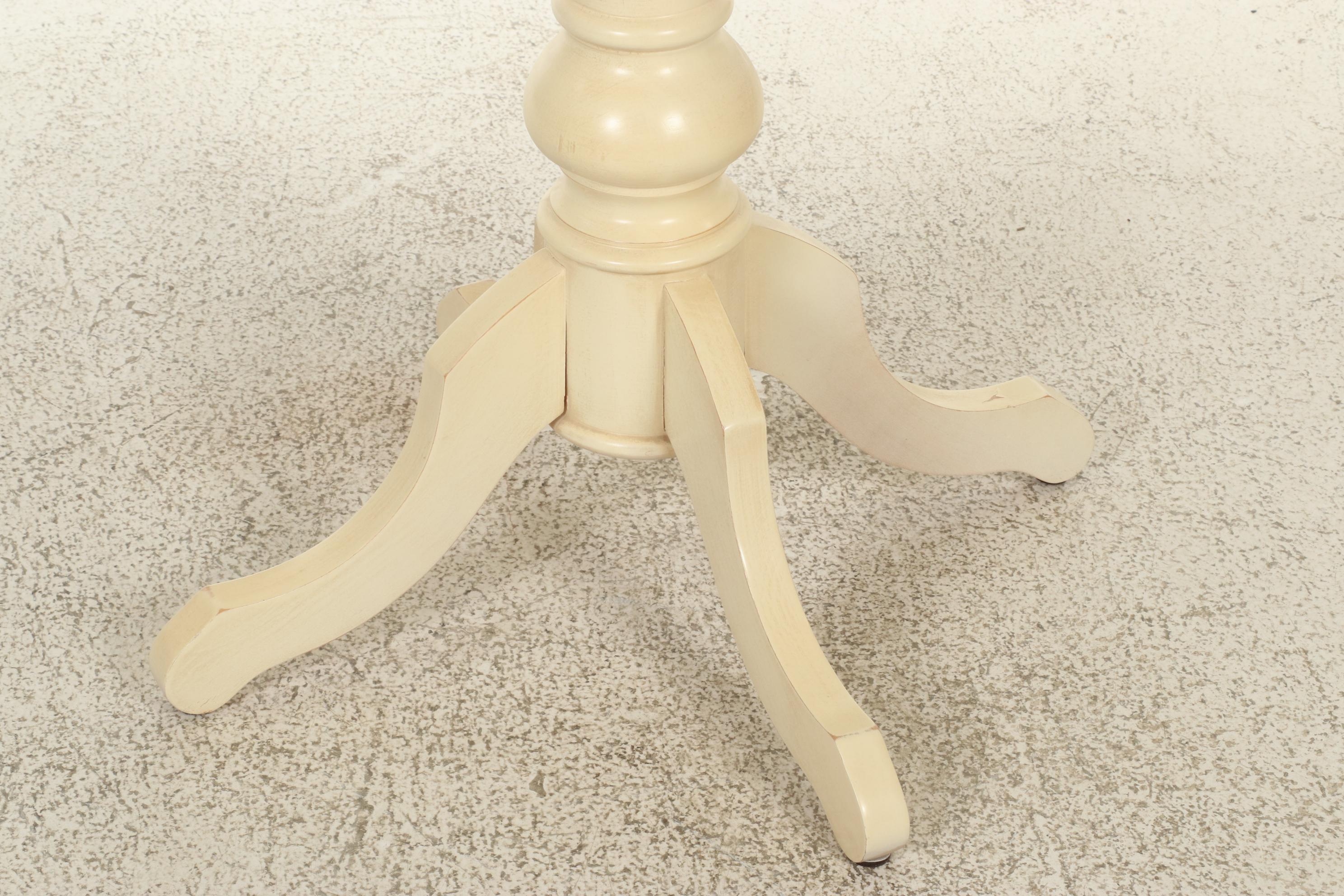 Arhaus Painted Wooden Pedestal Table