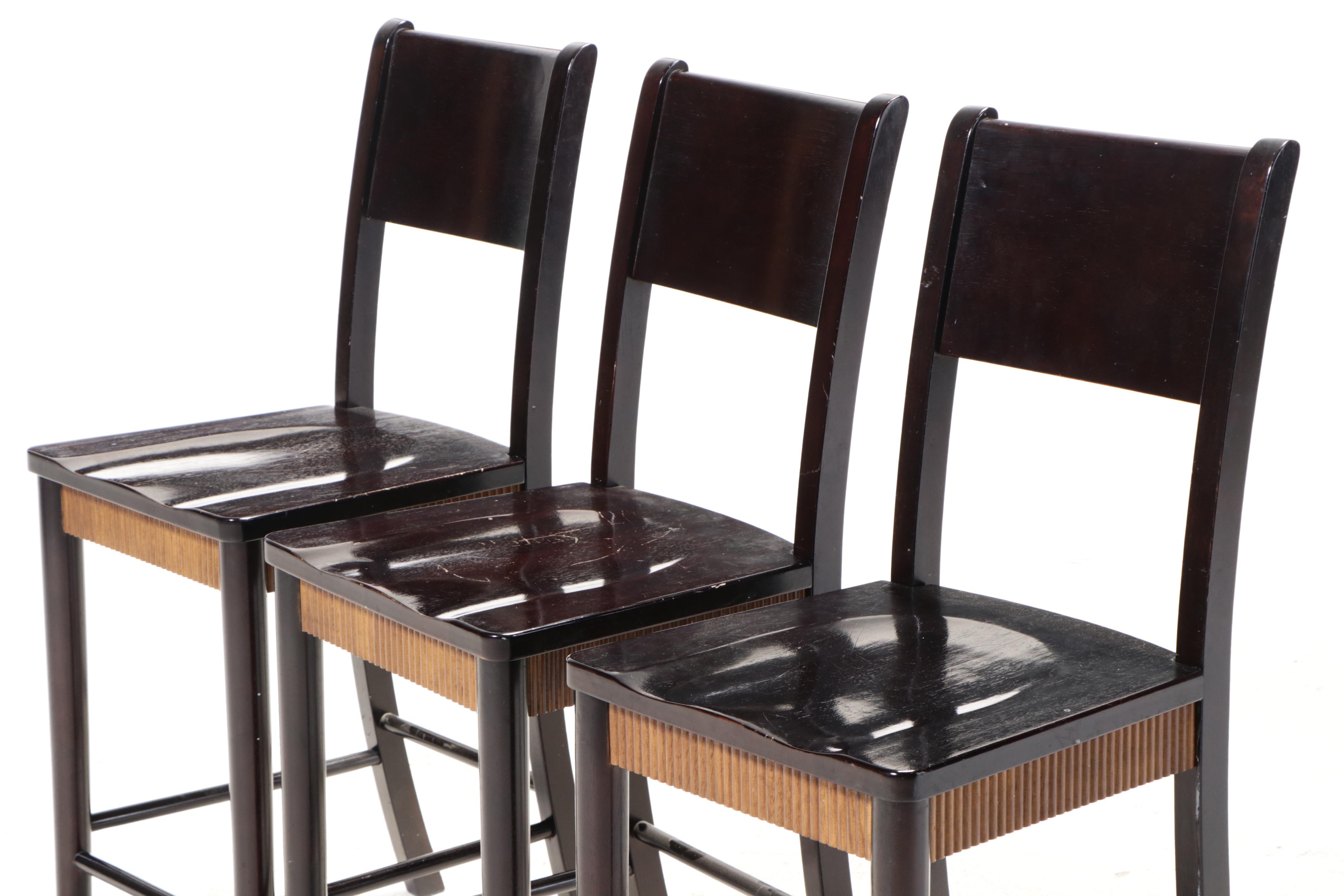 Three Pier 1 Imports Wooden Counter Stools