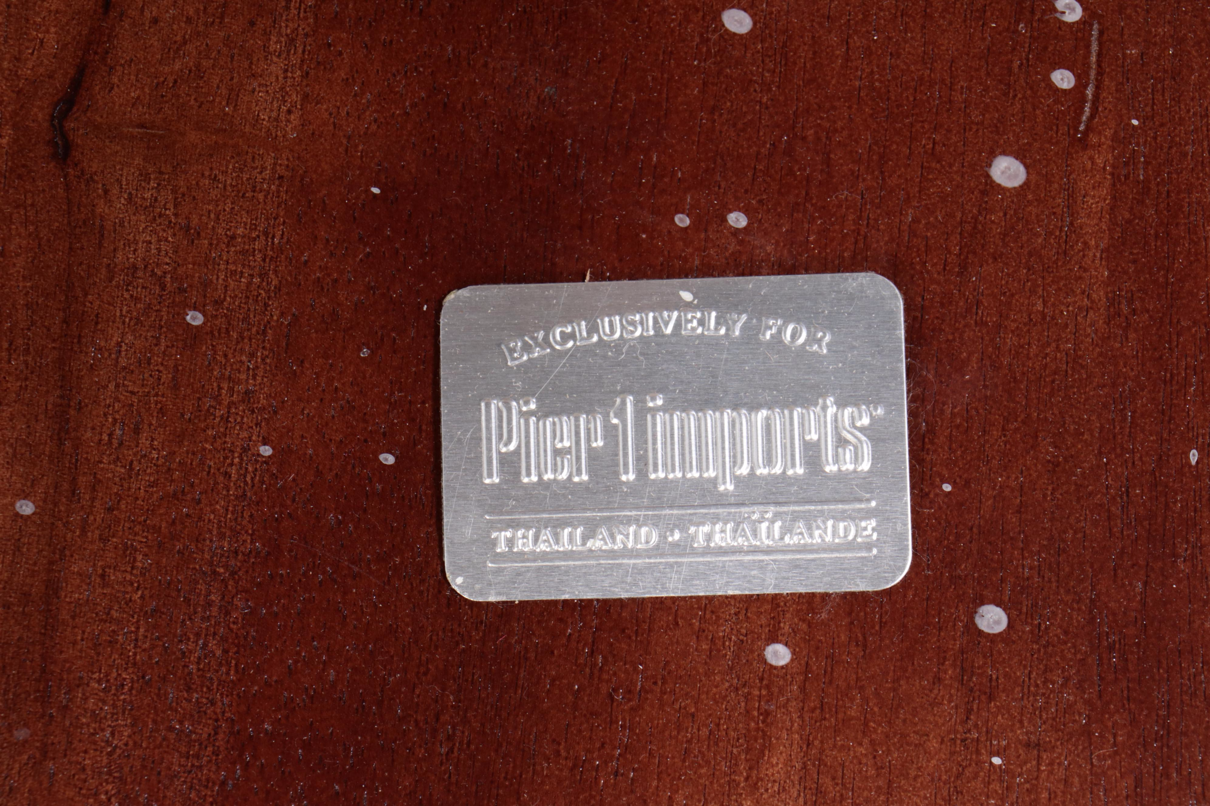 Three Pier 1 Imports Wooden Counter Stools