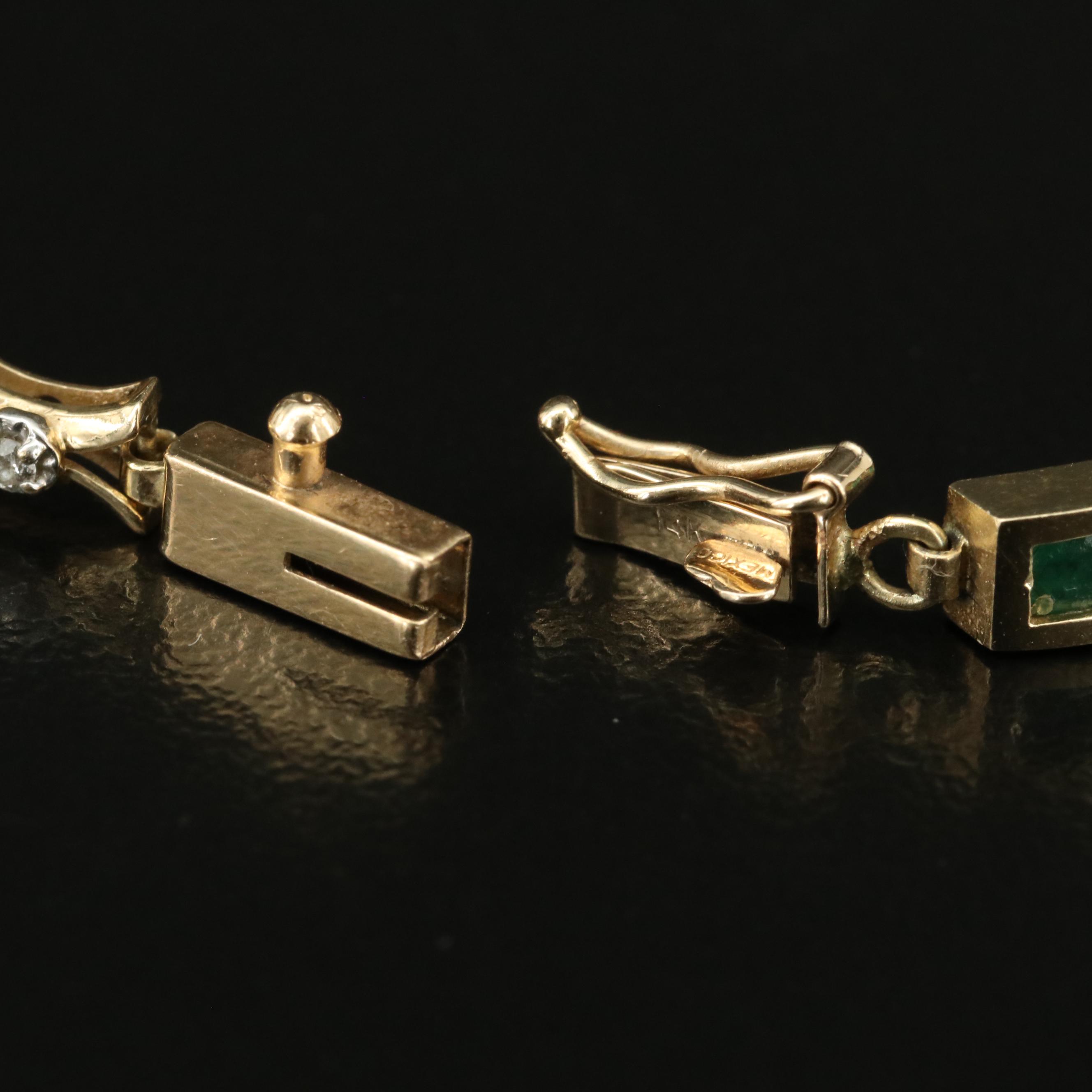 14K Sapphire, Ruby and Diamond Bracelet