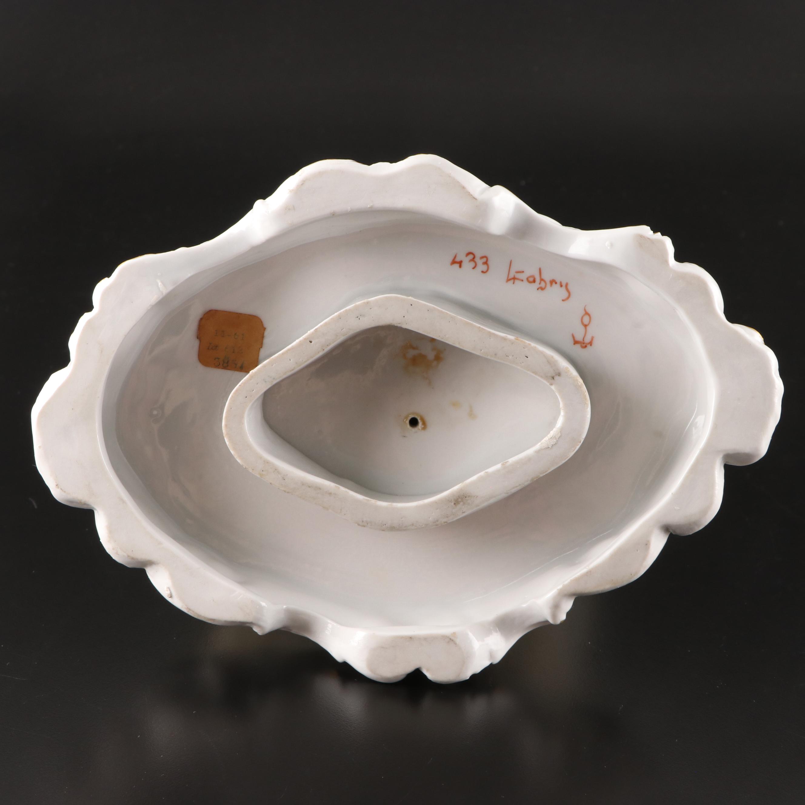 Luigi Fabris Dresden Style Lace Porcelain Figurine, Early to Mid-20th Century