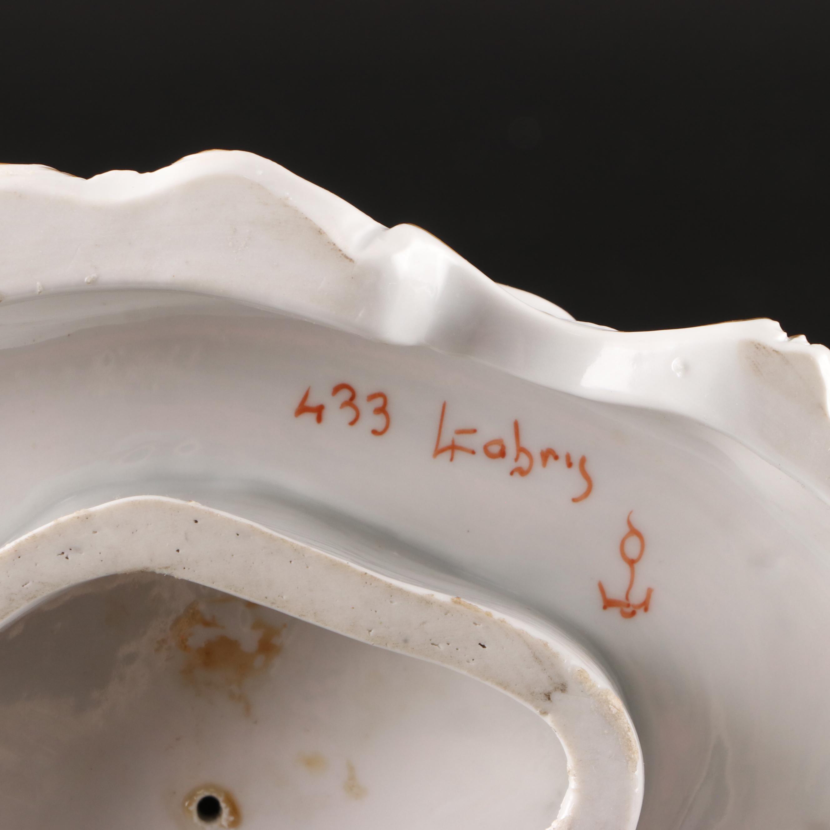 Luigi Fabris Dresden Style Lace Porcelain Figurine, Early to Mid-20th Century