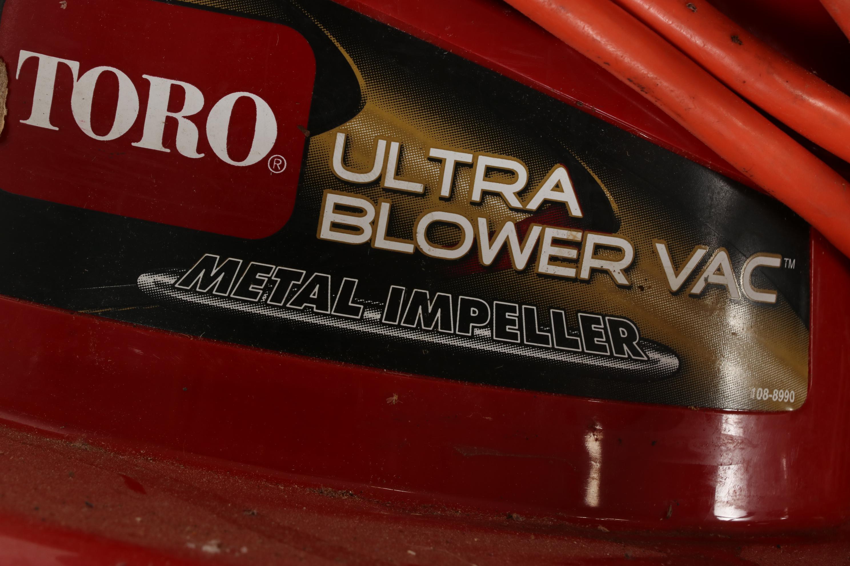 Gorilla Carts Garden Dump Cart With Toro Ultra Blower Vac and Extension Cord