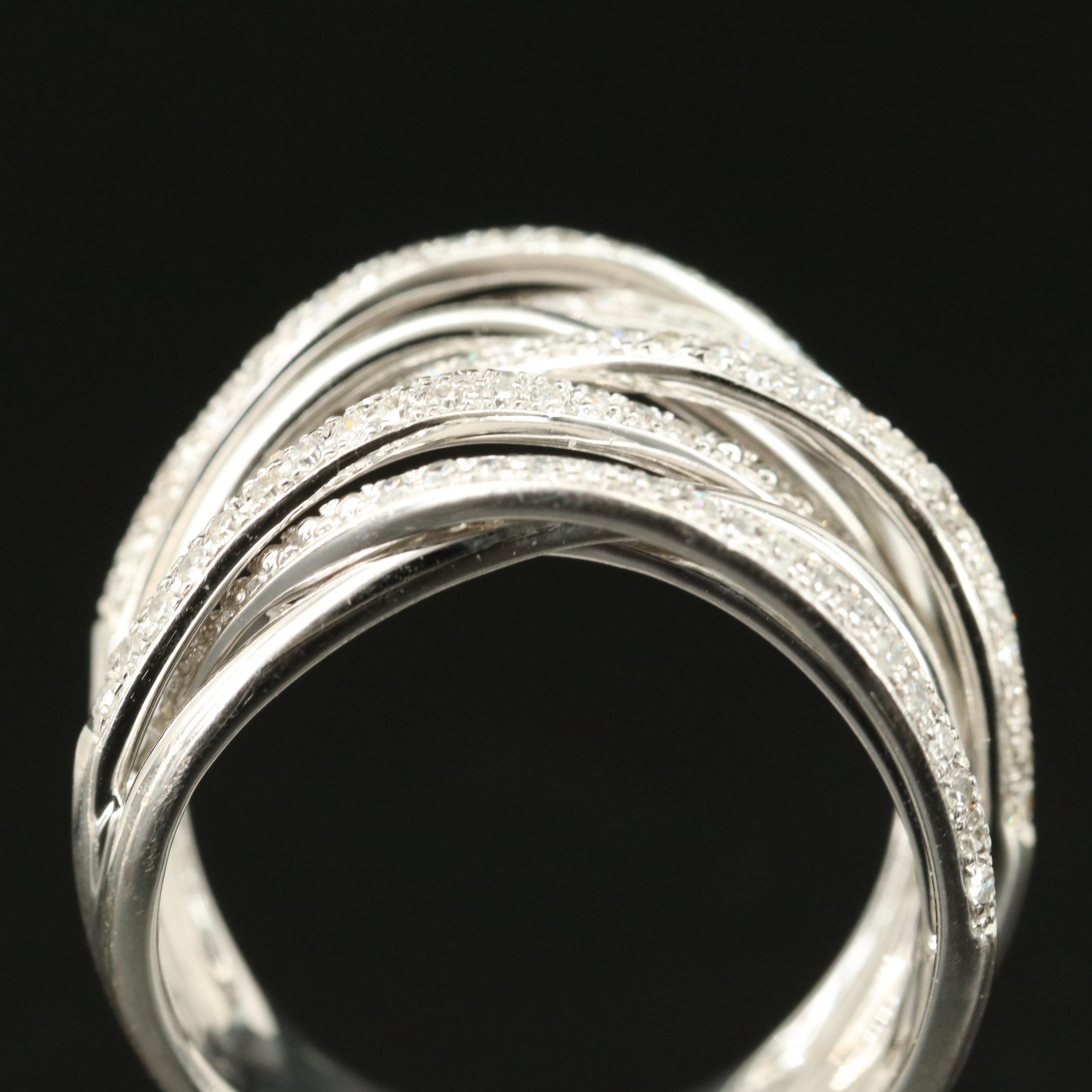 EFFY 14K 0.70 CTW Diamond Crossover Ring