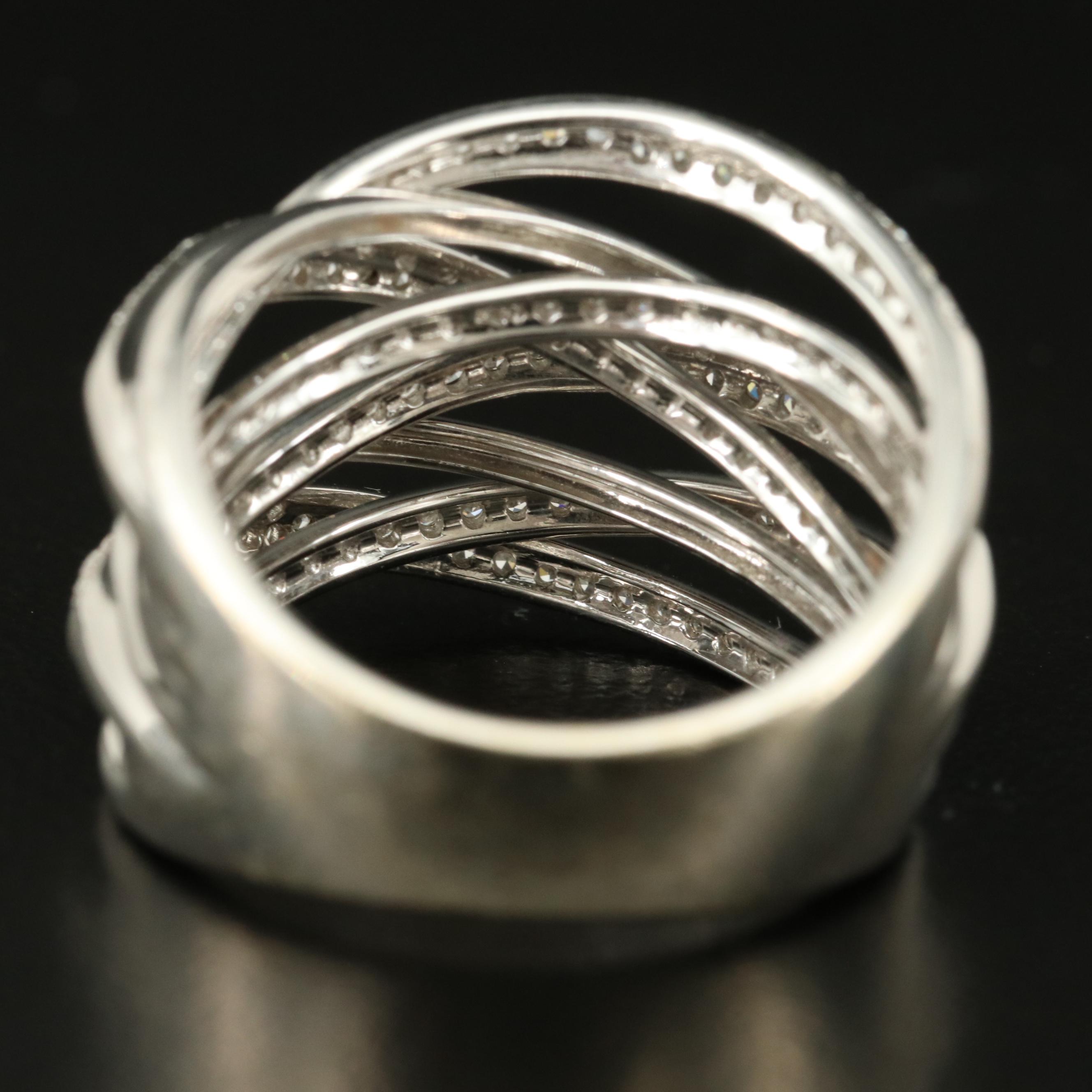 EFFY 14K 0.70 CTW Diamond Crossover Ring