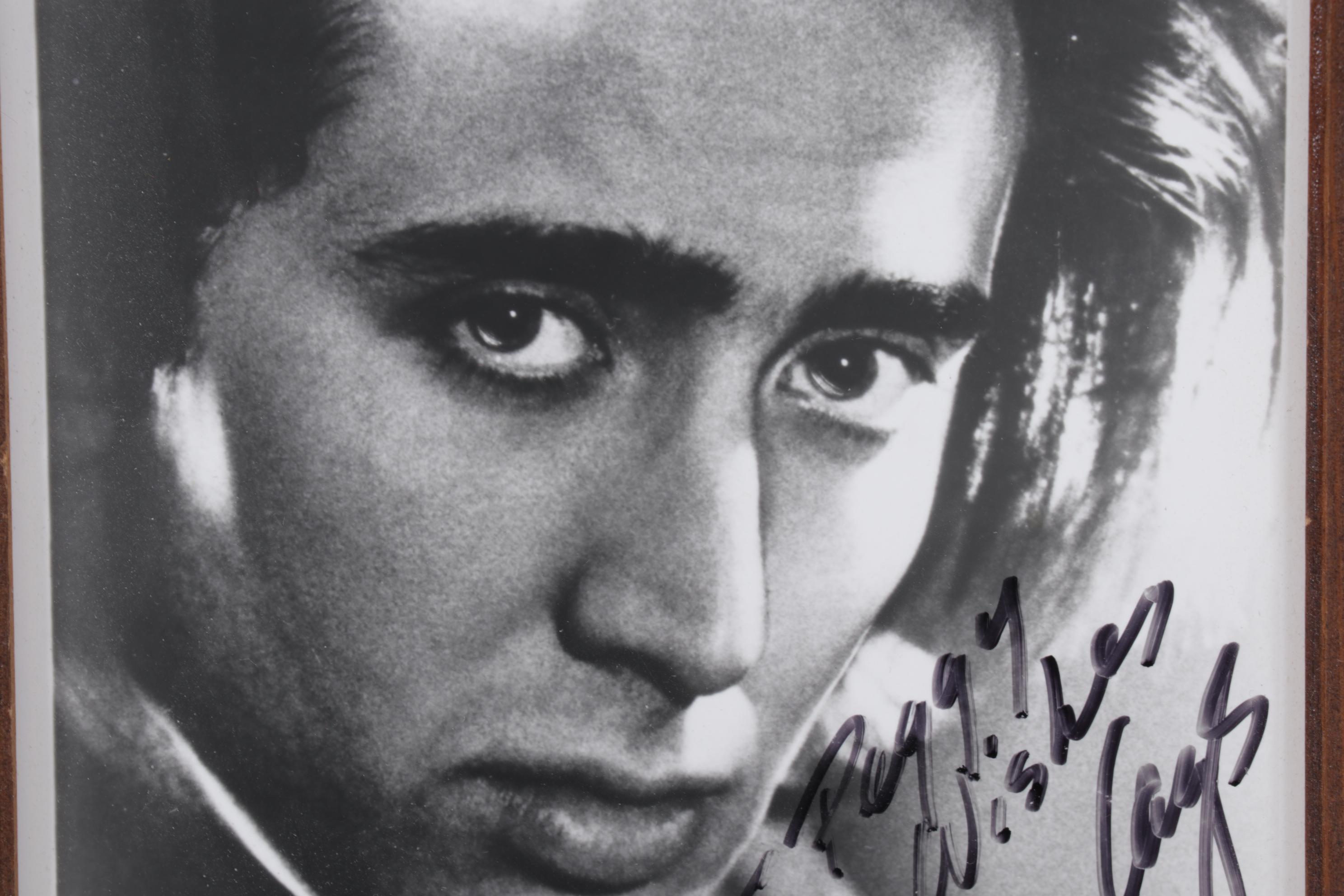 Nicholas Cage Signed Black and White Headshot