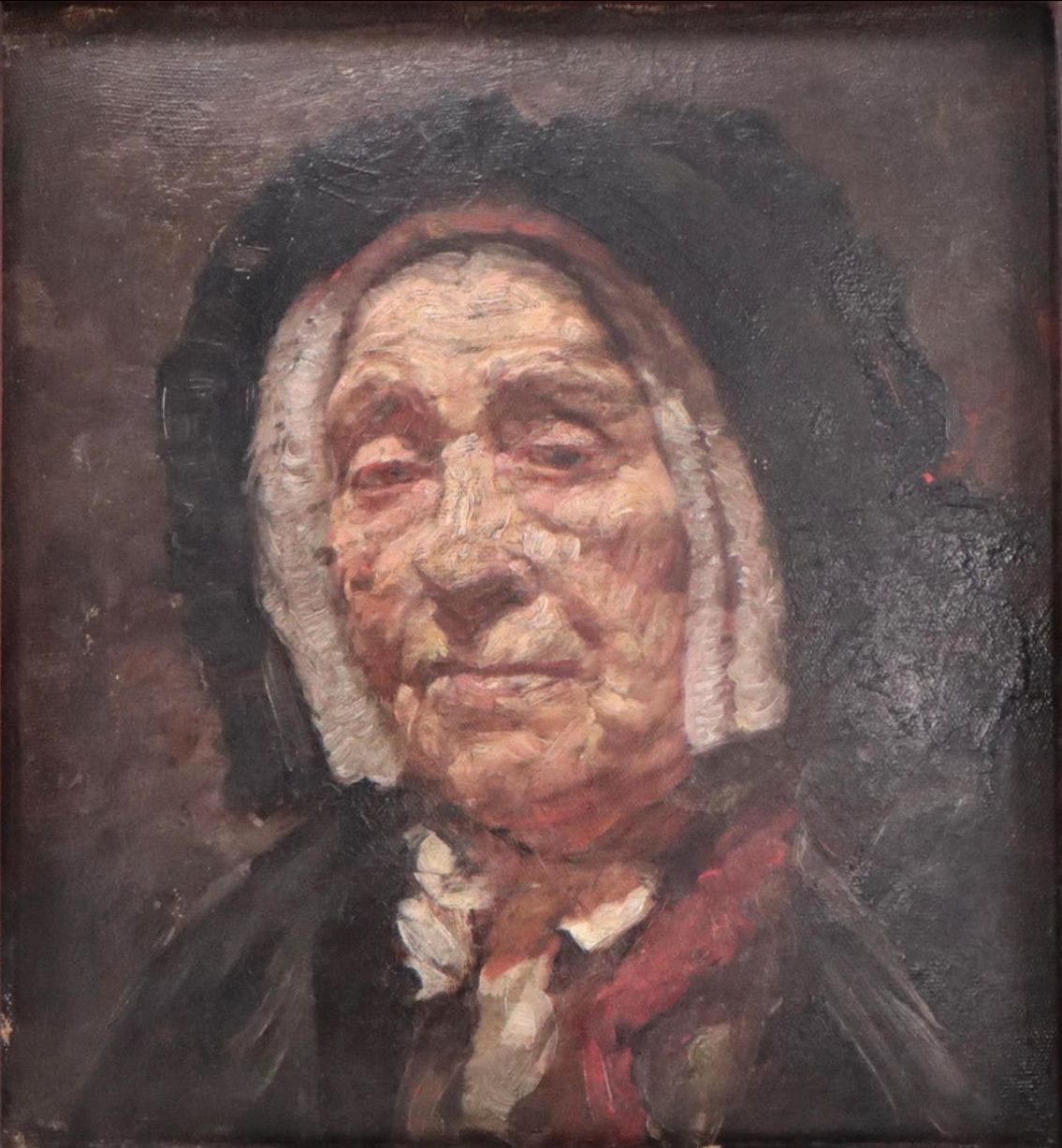 Oil Painting "Sairy Gamp," Circa 1900