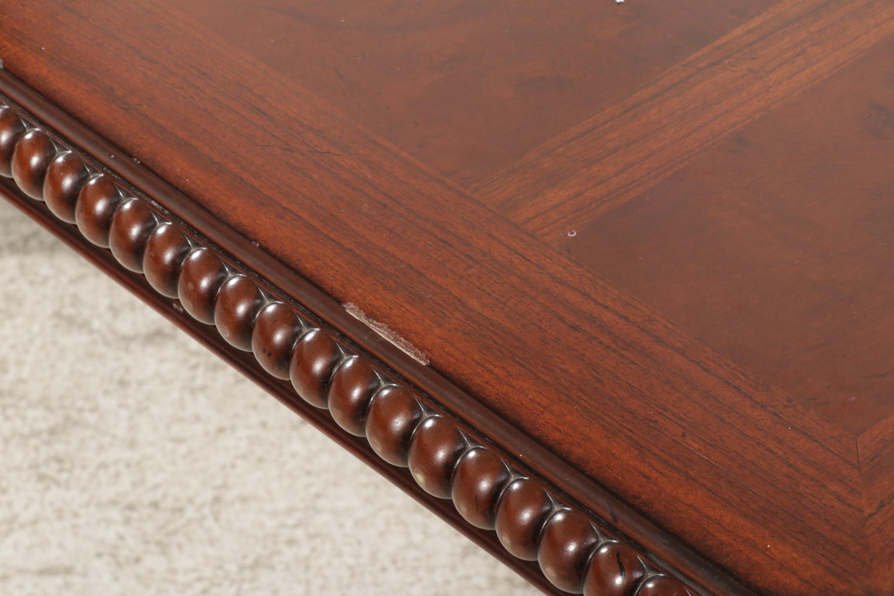 Villa Cortina Double Pedestal Dining Table with Parquetry Veneer Top