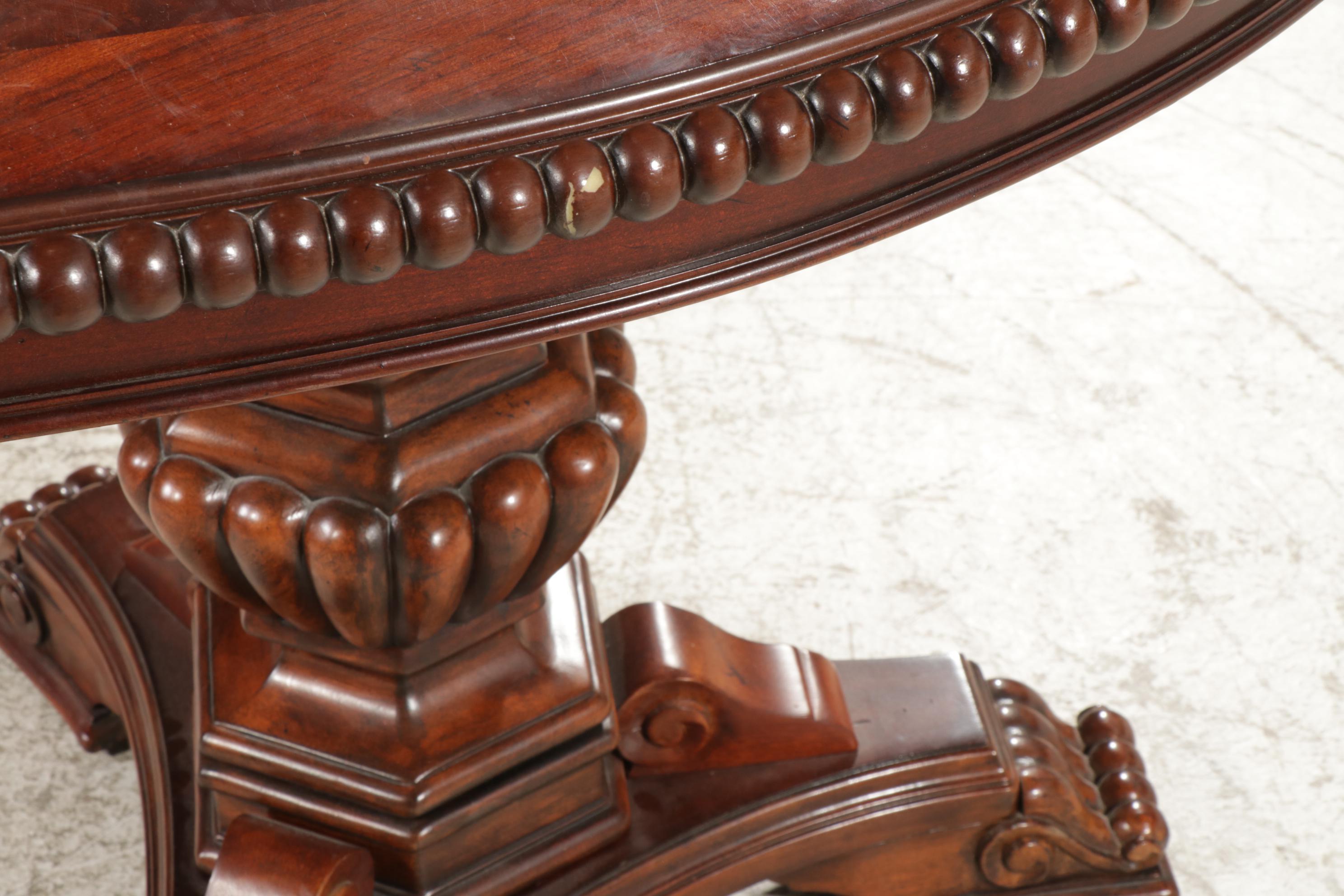 Villa Cortina Double Pedestal Dining Table with Parquetry Veneer Top