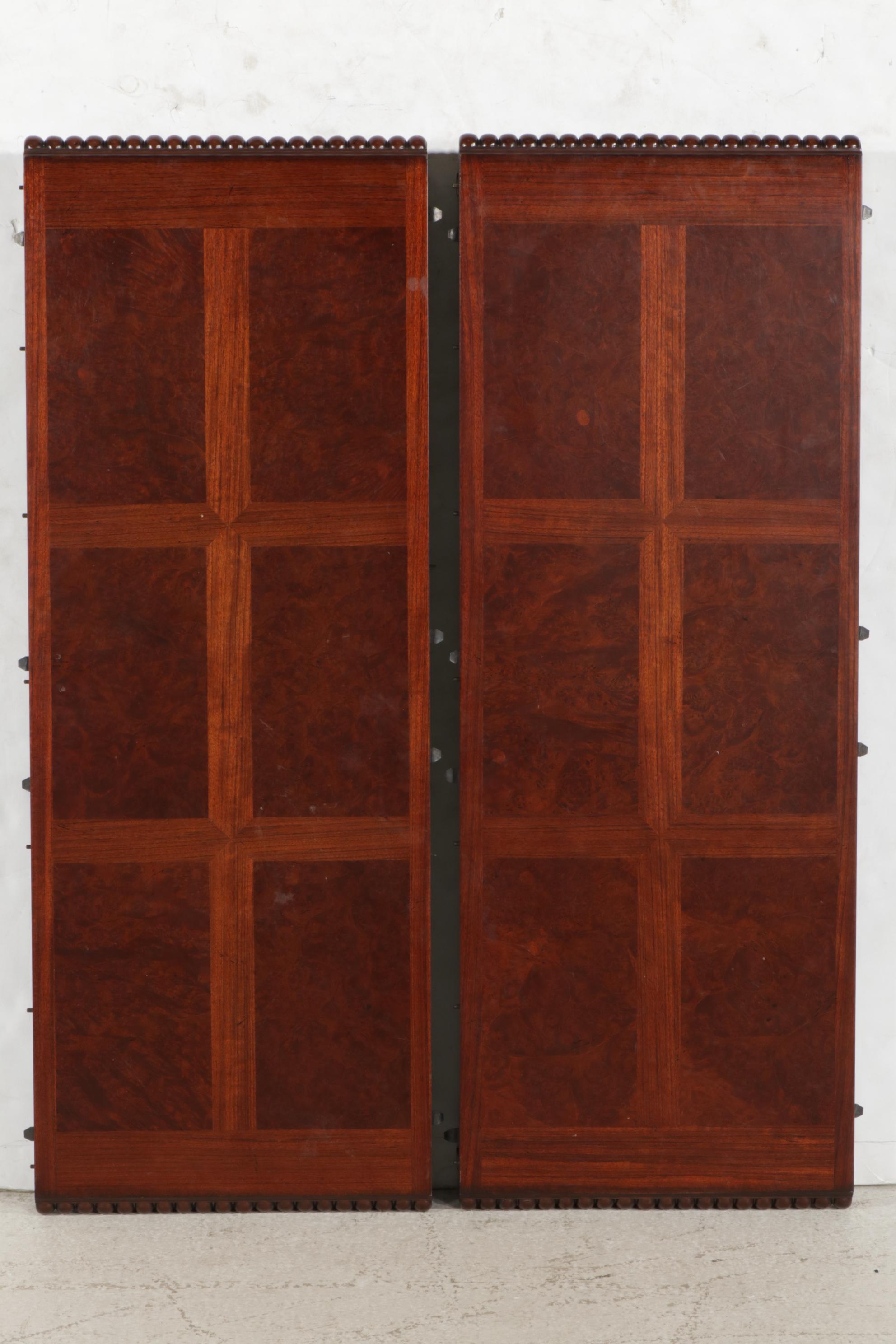 Villa Cortina Double Pedestal Dining Table with Parquetry Veneer Top