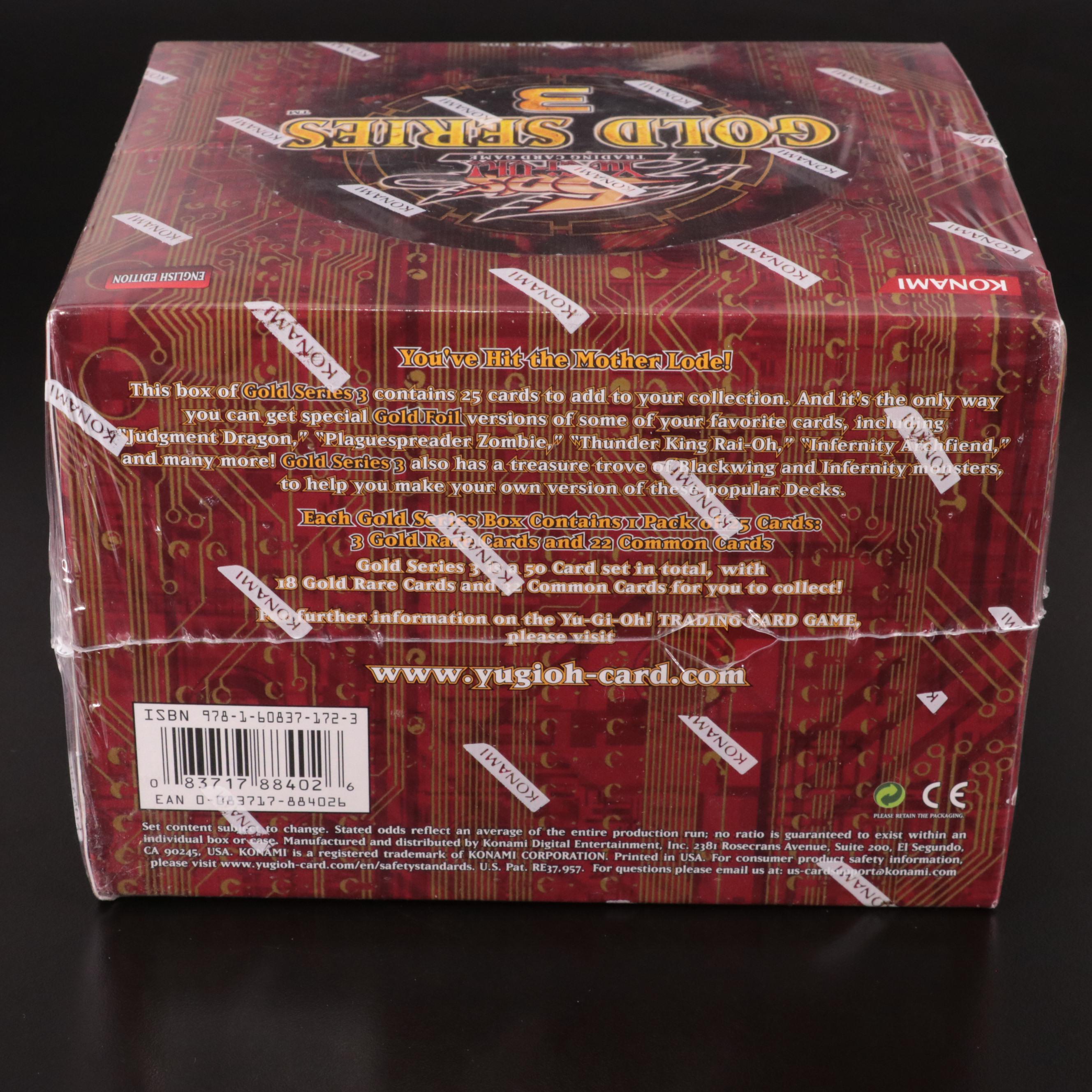1996 Konami Yu Gi Oh! Trading Card Game Gold Series 3 Sealed Hobby Box