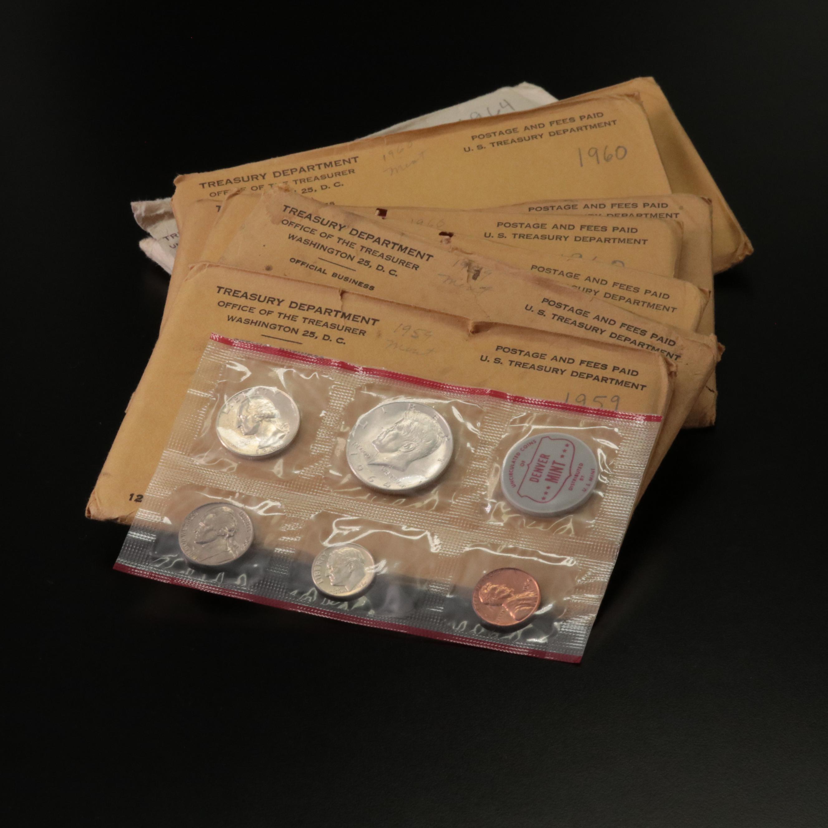 Eight Early U.S. Mint Sets