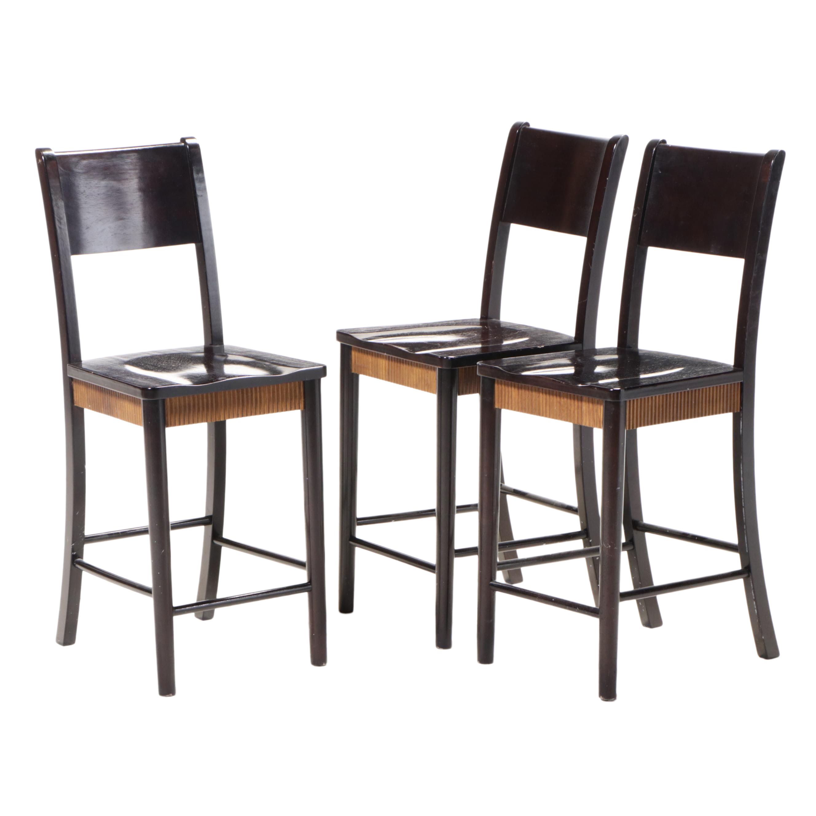 Three Pier 1 Imports Wooden Counter Stools