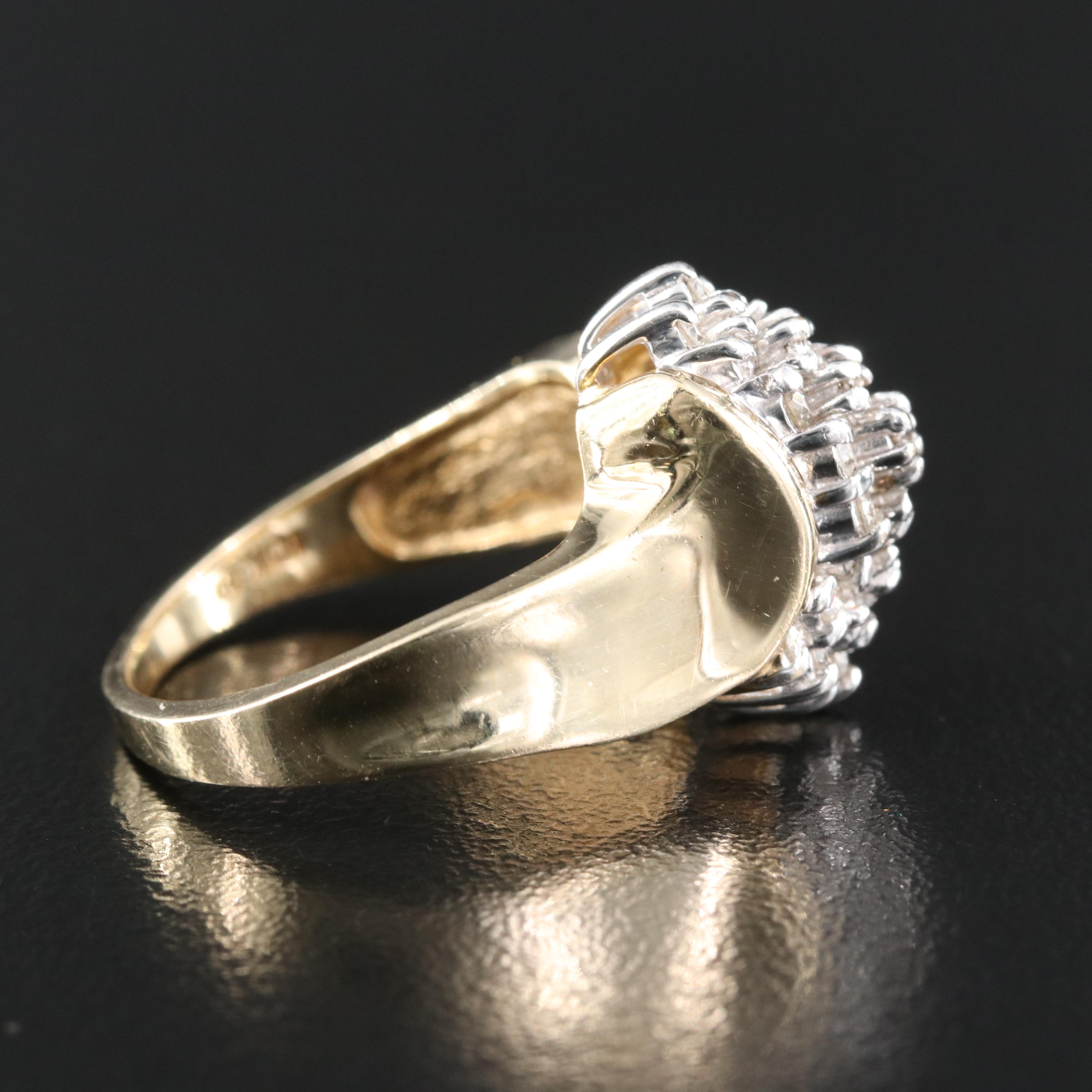 10K Diamond Cluster Ring