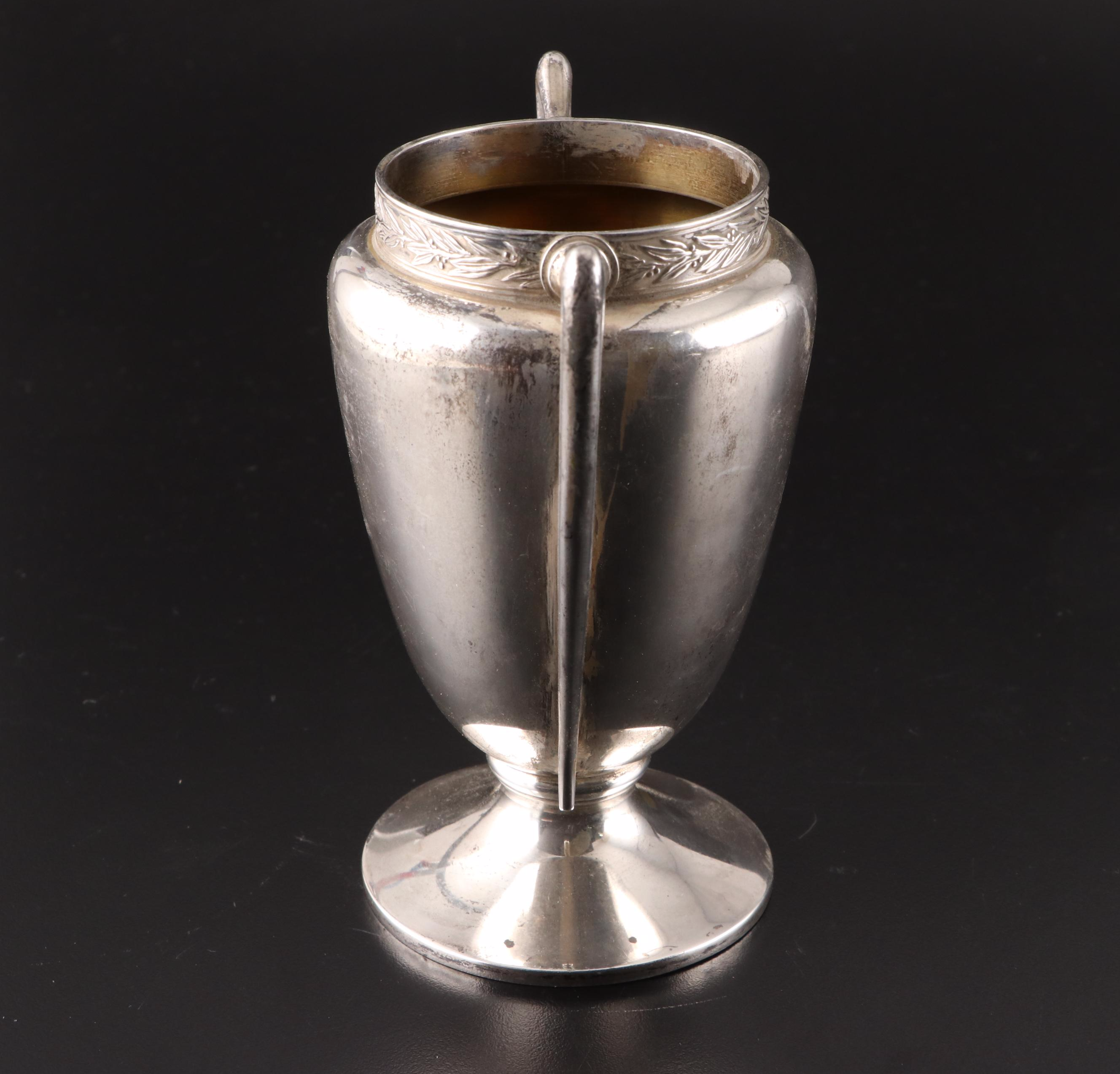 Gorham Sterling Silver Amphora Urn Vase, 1931