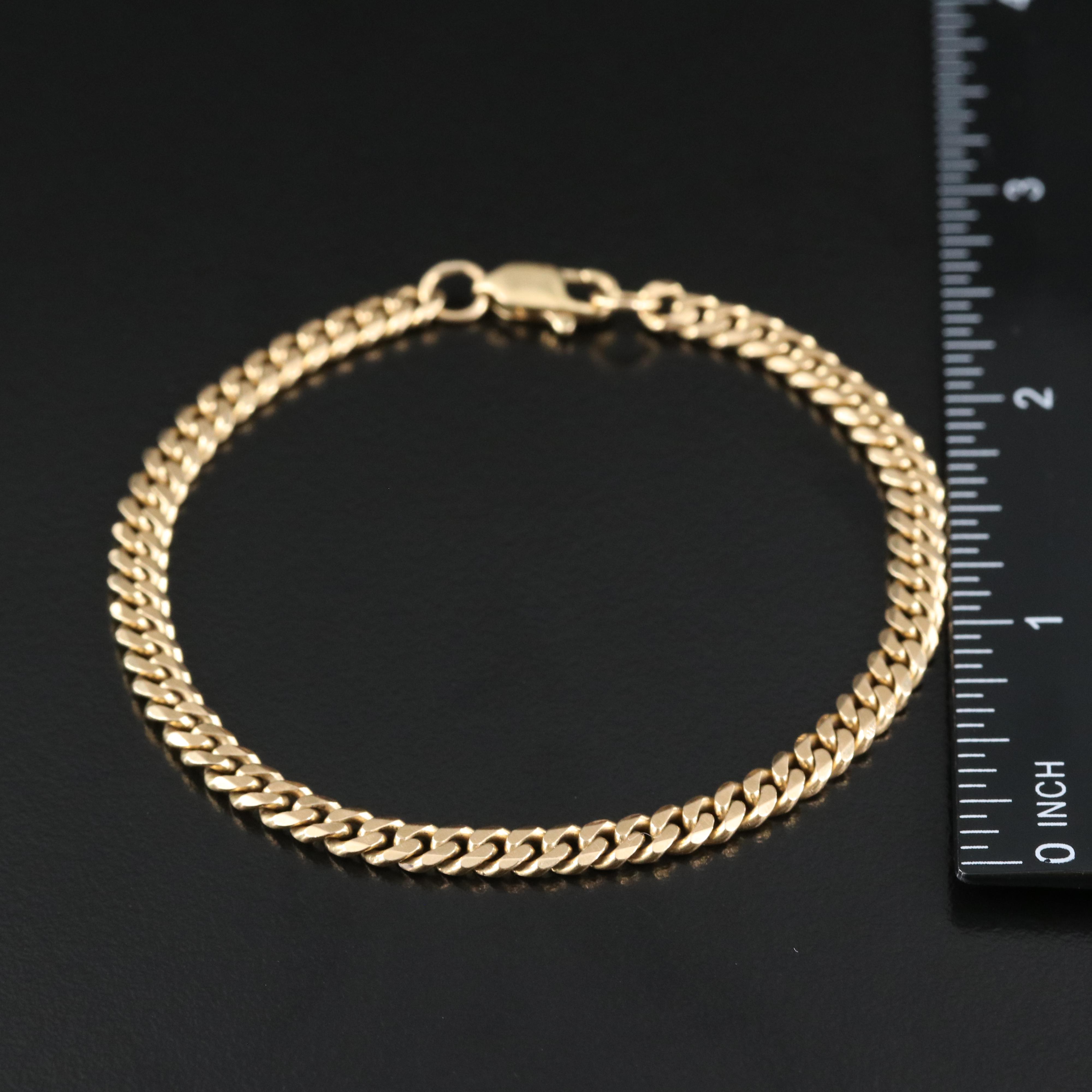 18K Curb Link Bracelet