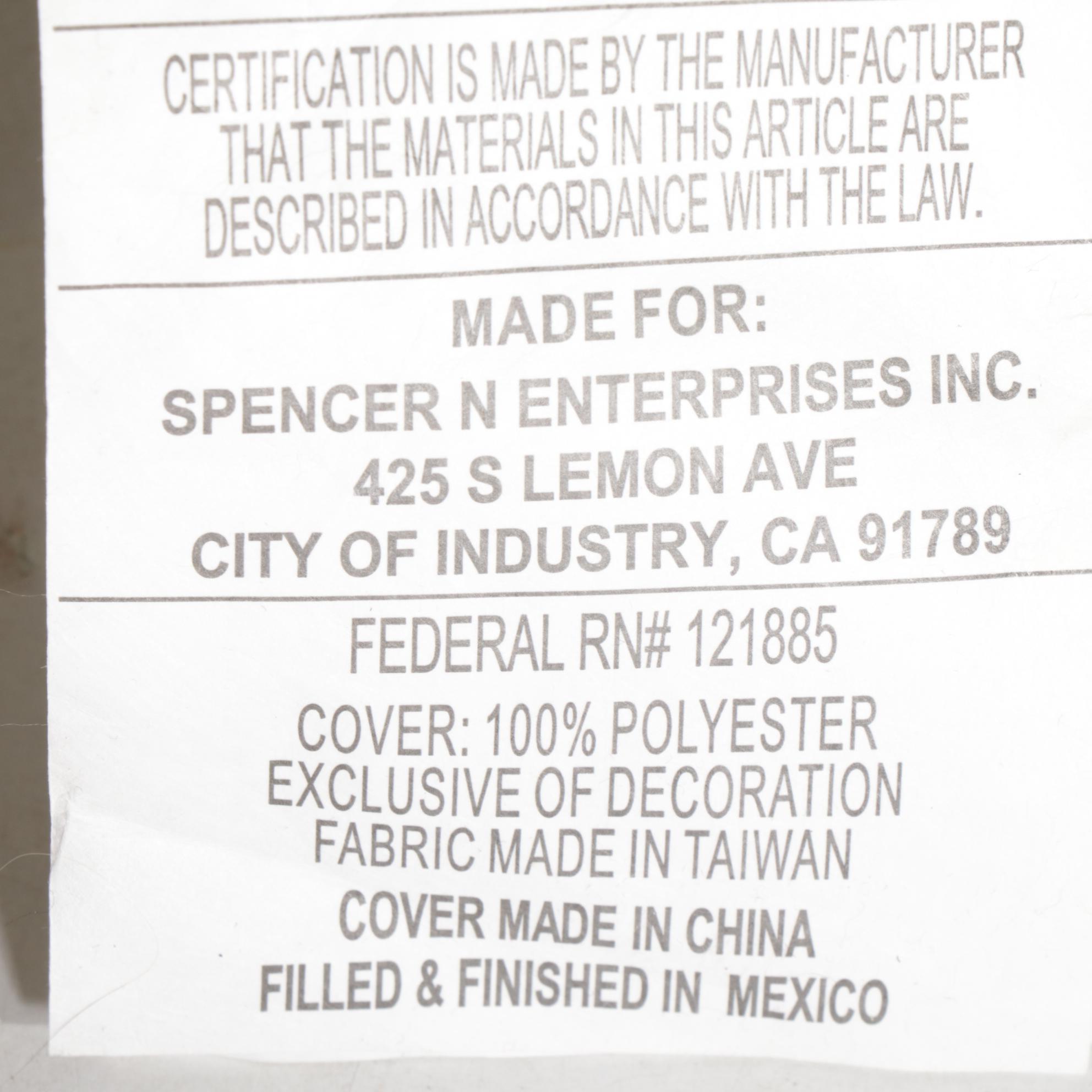 Two Newport Down-Filled Pillows with Six Other Throw Pillows