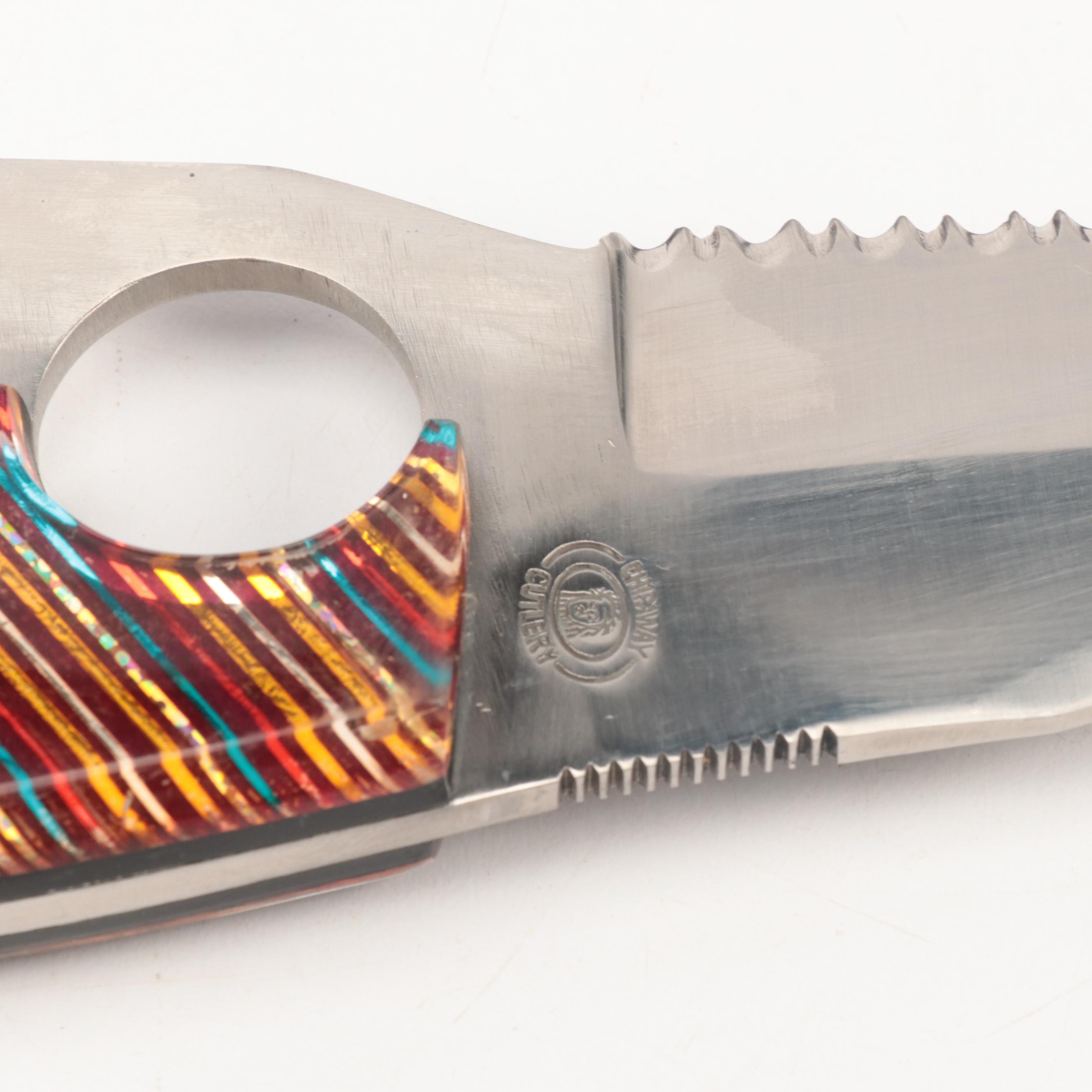 Chipaway Cutlery and Timber Wolf Fixed Blade Knives with Scabbards